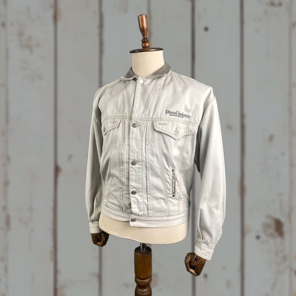 Diesel Diesel Jacket Trucker Mens Regular Gray Denim Cotton Long Sleeve Button Up M Size US M / EU 48-50 / 2 - 1 Thumbnail