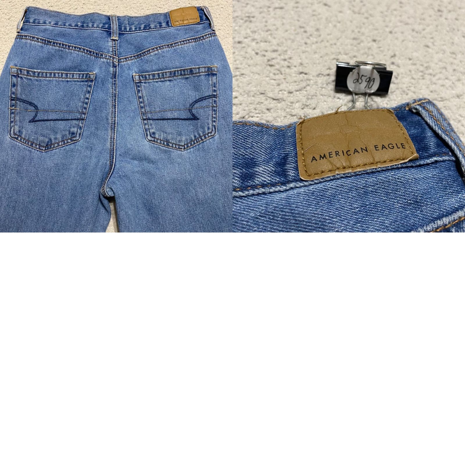 American Eagle Outfitters American Eagle Jeans Womens sz 2 Blue Denim Medium Wash Mom Distressed High Rise Size 26" / US 2 / IT 38 - 9 Thumbnail