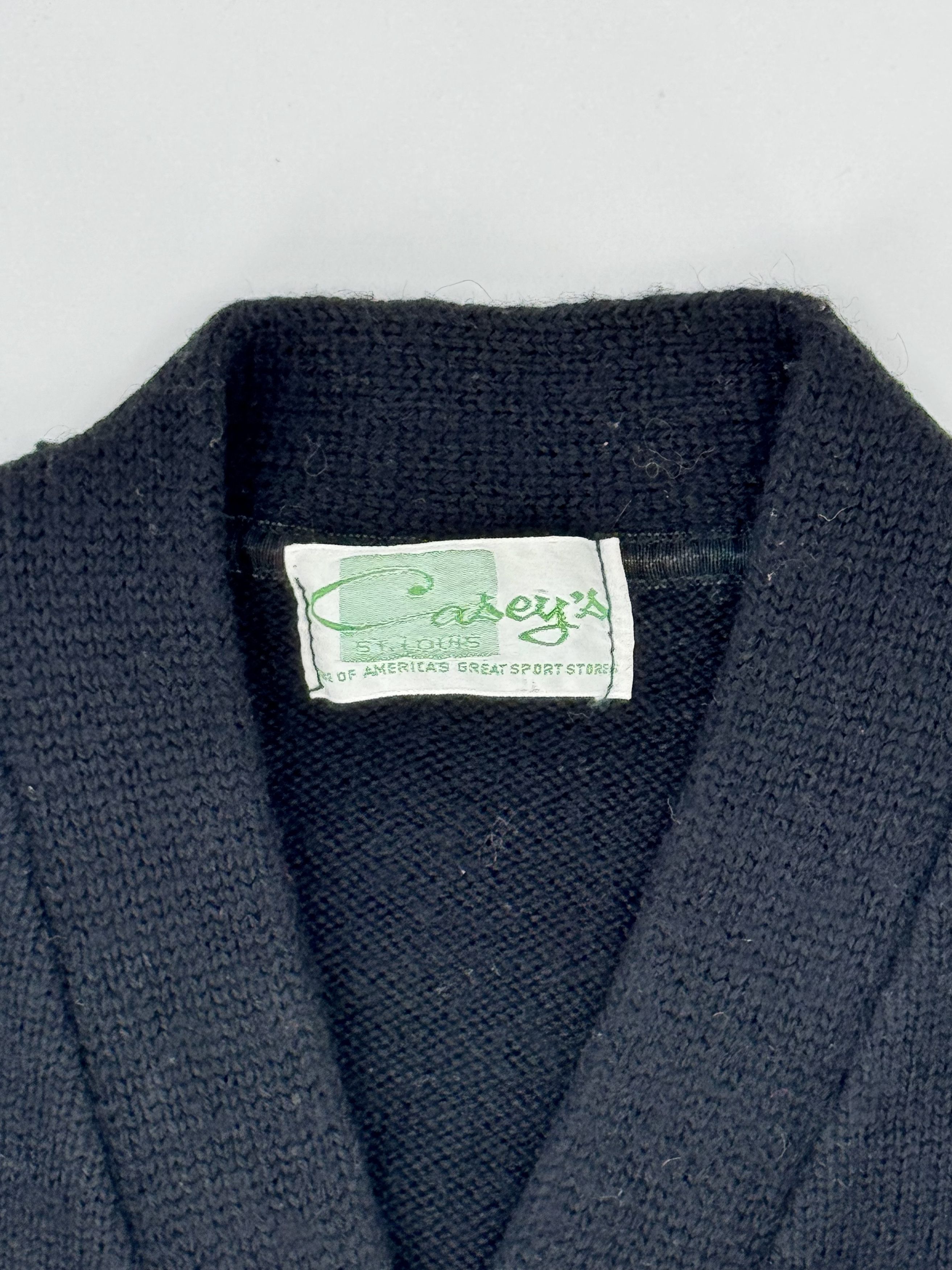 Other Vintage Black Wool College Cardigan Sweater 1960s 50s 60s Size US S / EU 44-46 / 1 - 3 Thumbnail