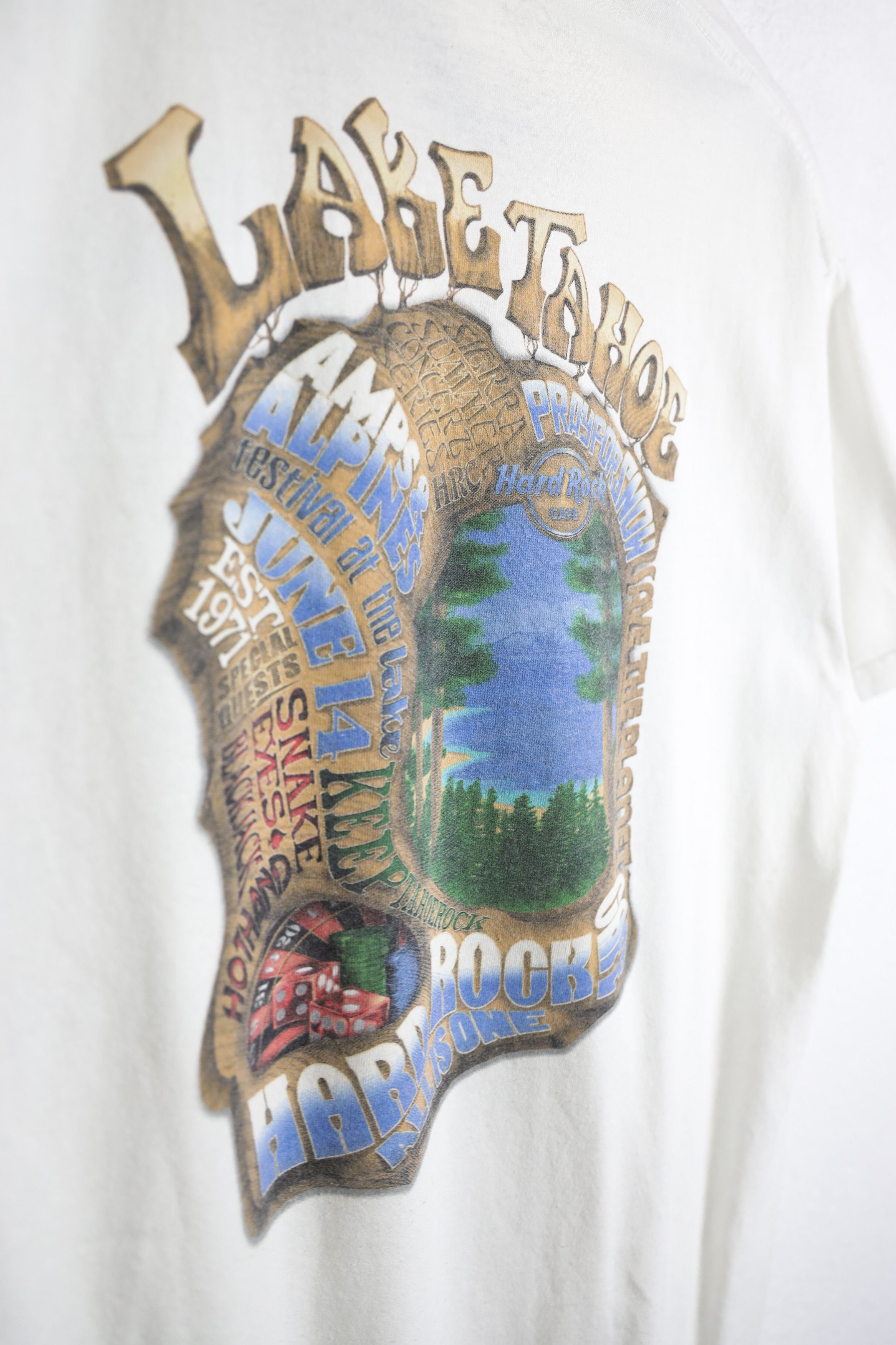 Hard Rock Cafe Vintage Hard Rock Cafe Lake Tahoe Reversible Tee Tshirt Y2k Size US L / EU 52-54 / 3 - 8 Thumbnail