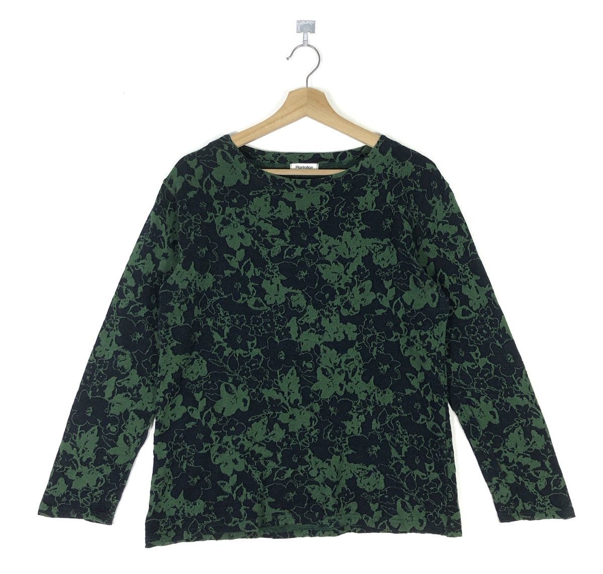 VINTAGE ISSEY MIYAKE PLANTATION FLORAL WEAVE L/S TOPS