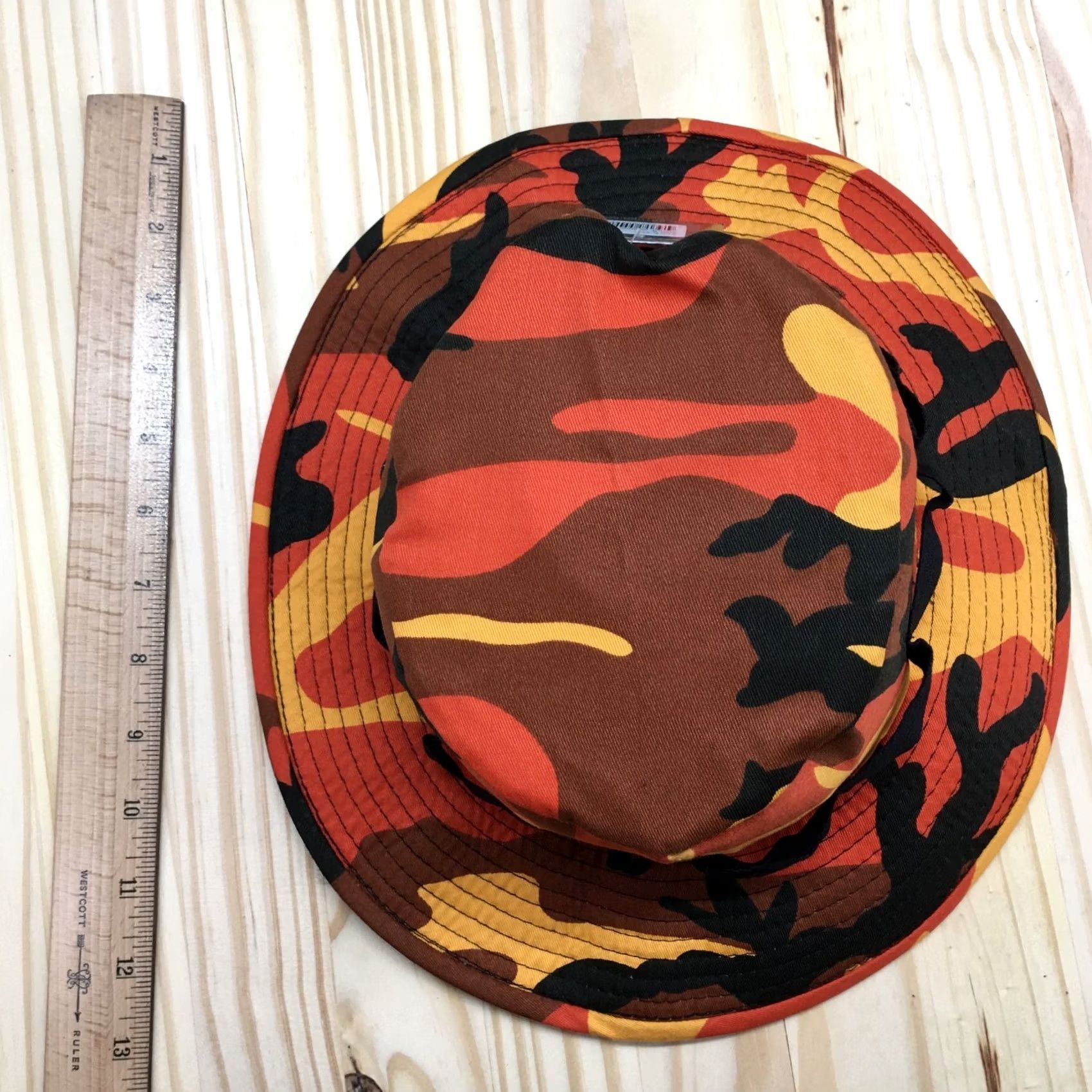 Rothco Rothco Bucket Hat Unisex Black Orange Camo Small Fitted Round Brim Cotton Blend Size ONE SIZE - 3 Thumbnail