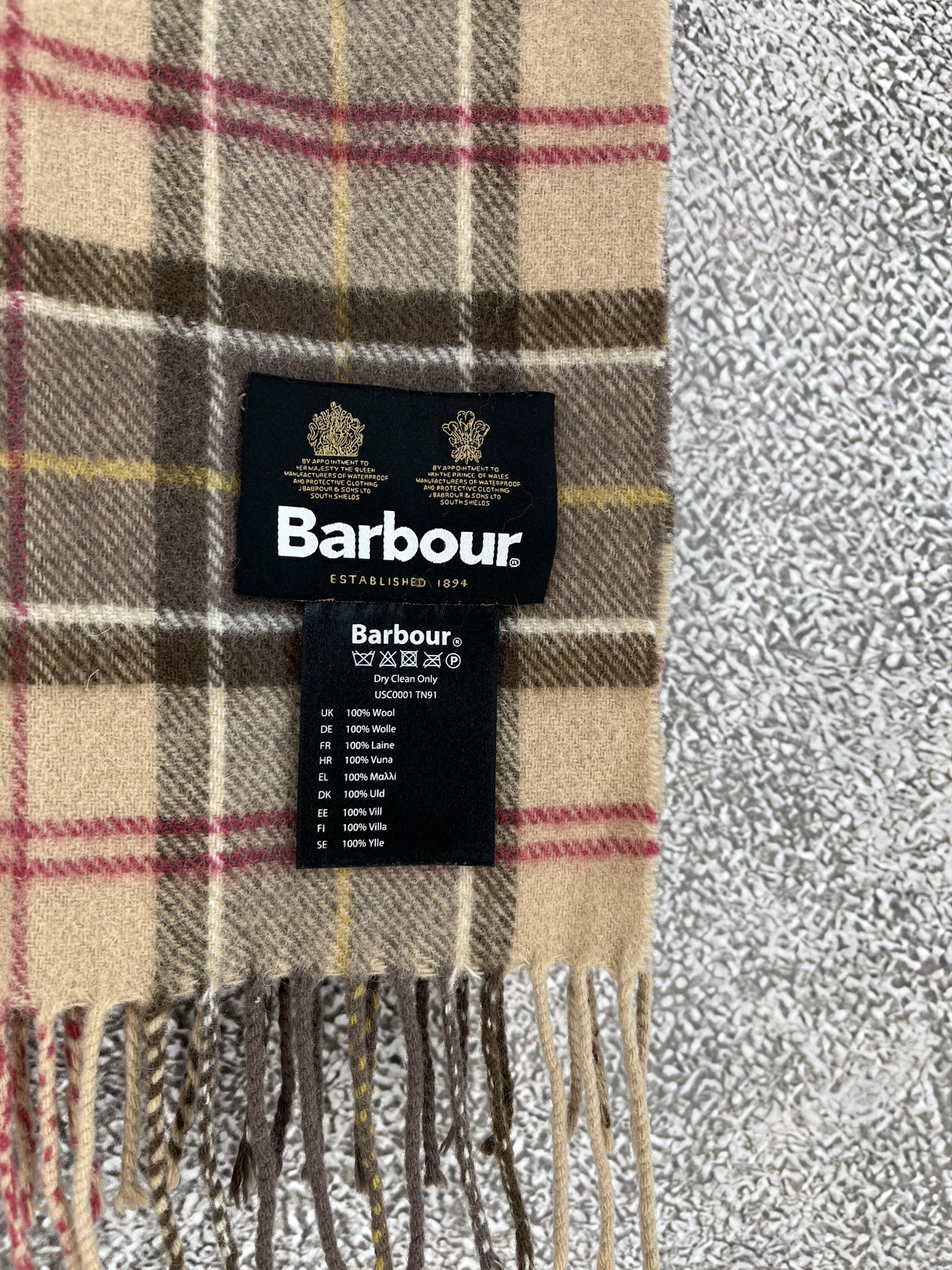 Barbour Barbour Classic Tartan Wool Cashmere Scarf Size ONE SIZE - 3 Thumbnail