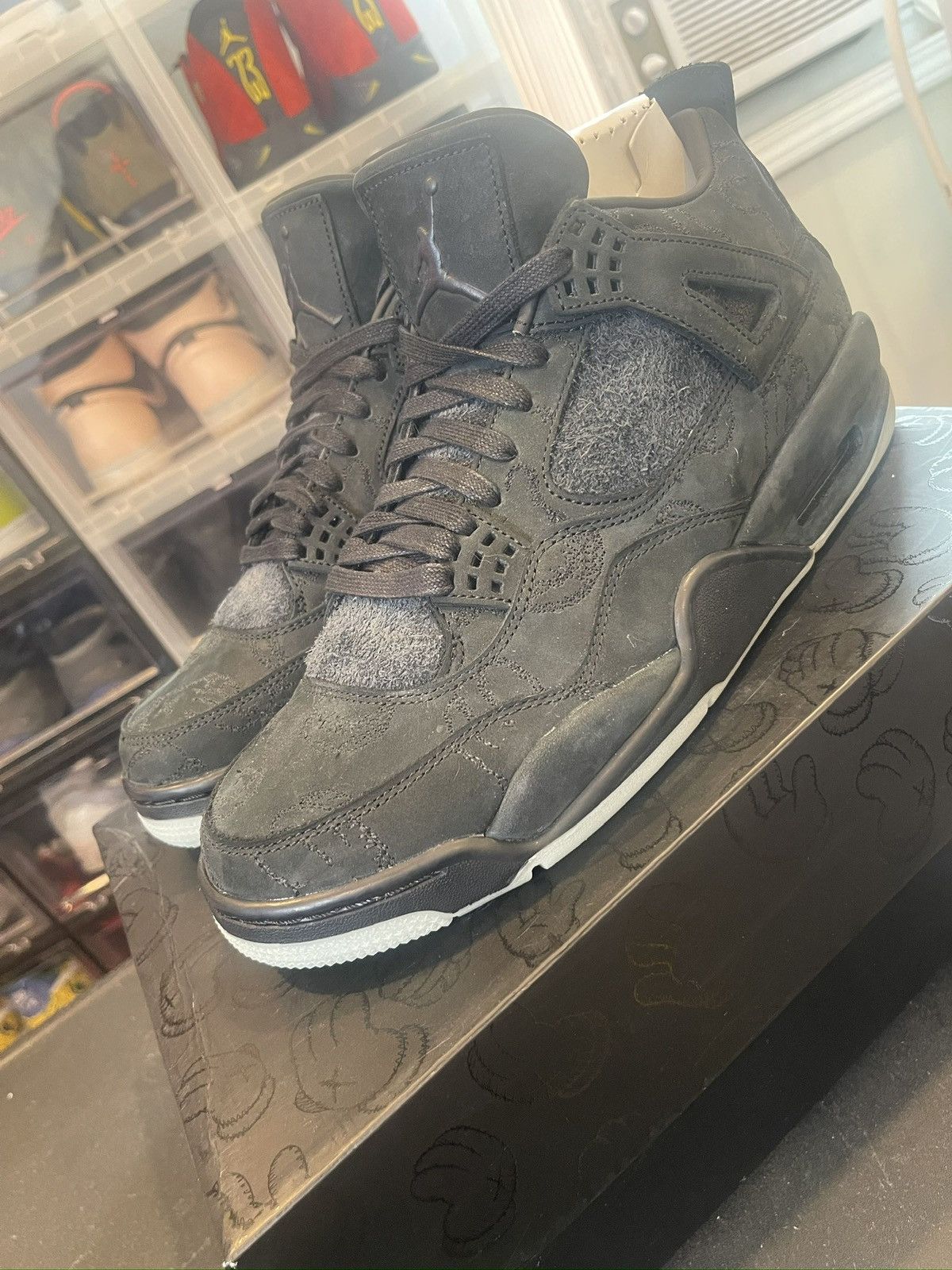 Jordan Brand Air Jordan 4 Kaws 2017 Black Size 10.5 Size US 10.5 / EU 43-44 - 1 Thumbnail