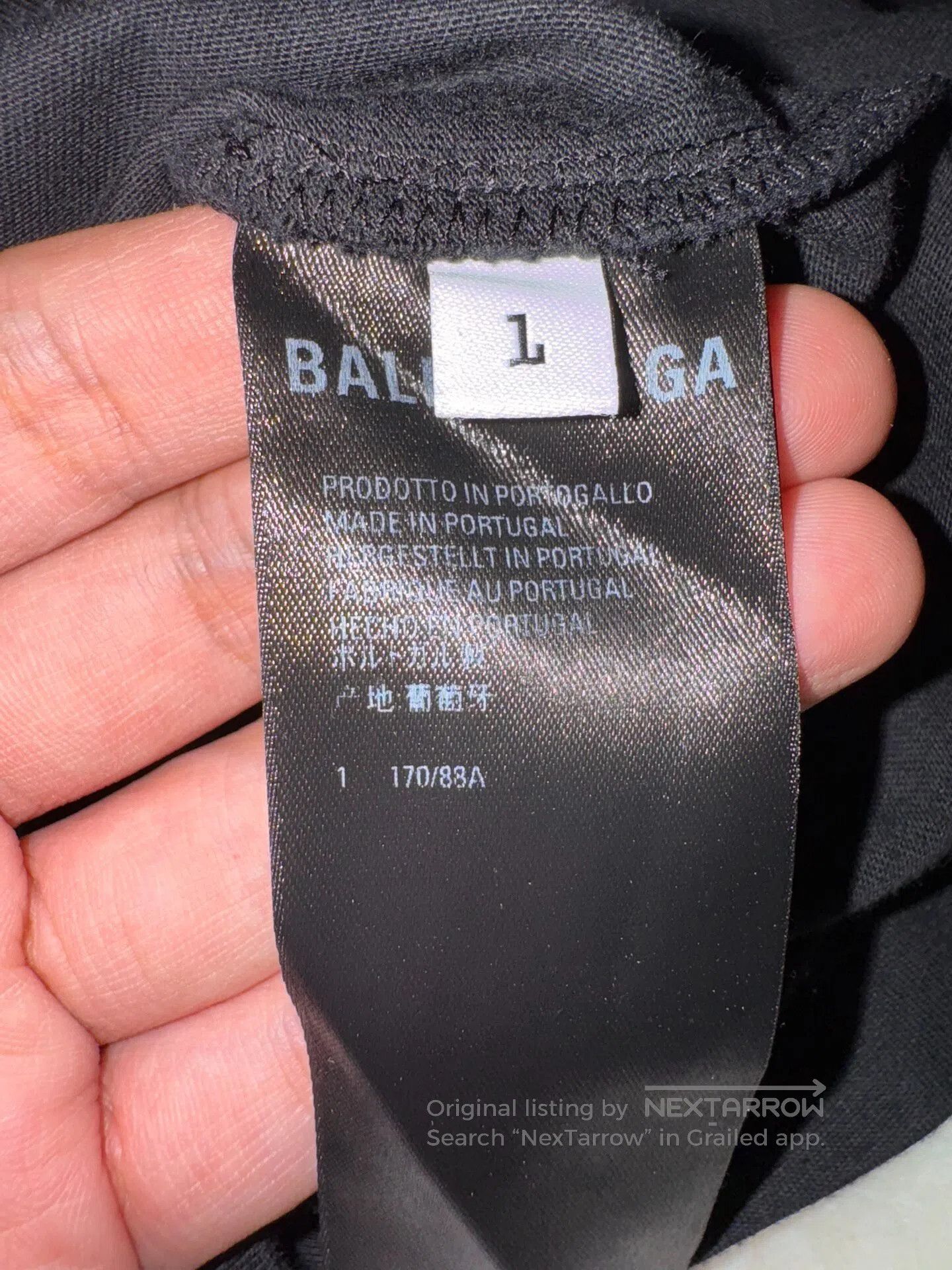 Balenciaga Balenciaga Back Embroidered Logo Black Short-sleeve T-shir Size US S / EU 44-46 / 1 - 6 Thumbnail