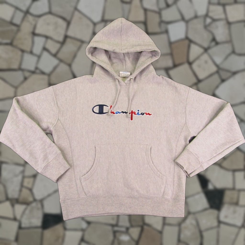 Champion Champion Hoodie Womens Medium Gray Reverse Weave Pullover Sweatshirt Logo Size M / US 6-8 / IT 42-44 - 1 Thumbnail