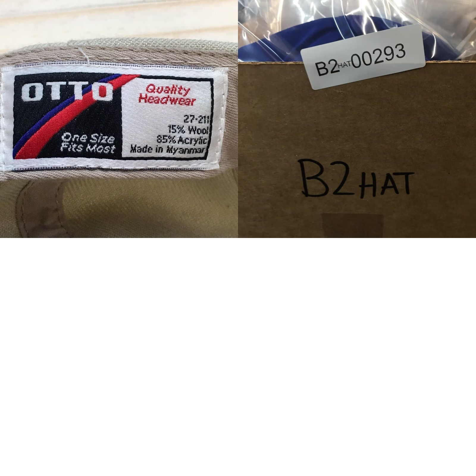 Vintage OTTO Baseball Hat Mens Beige OS Curved Brim Embroidered Logo Nutri Phite Biagro Size ONE SIZE - 9 Thumbnail