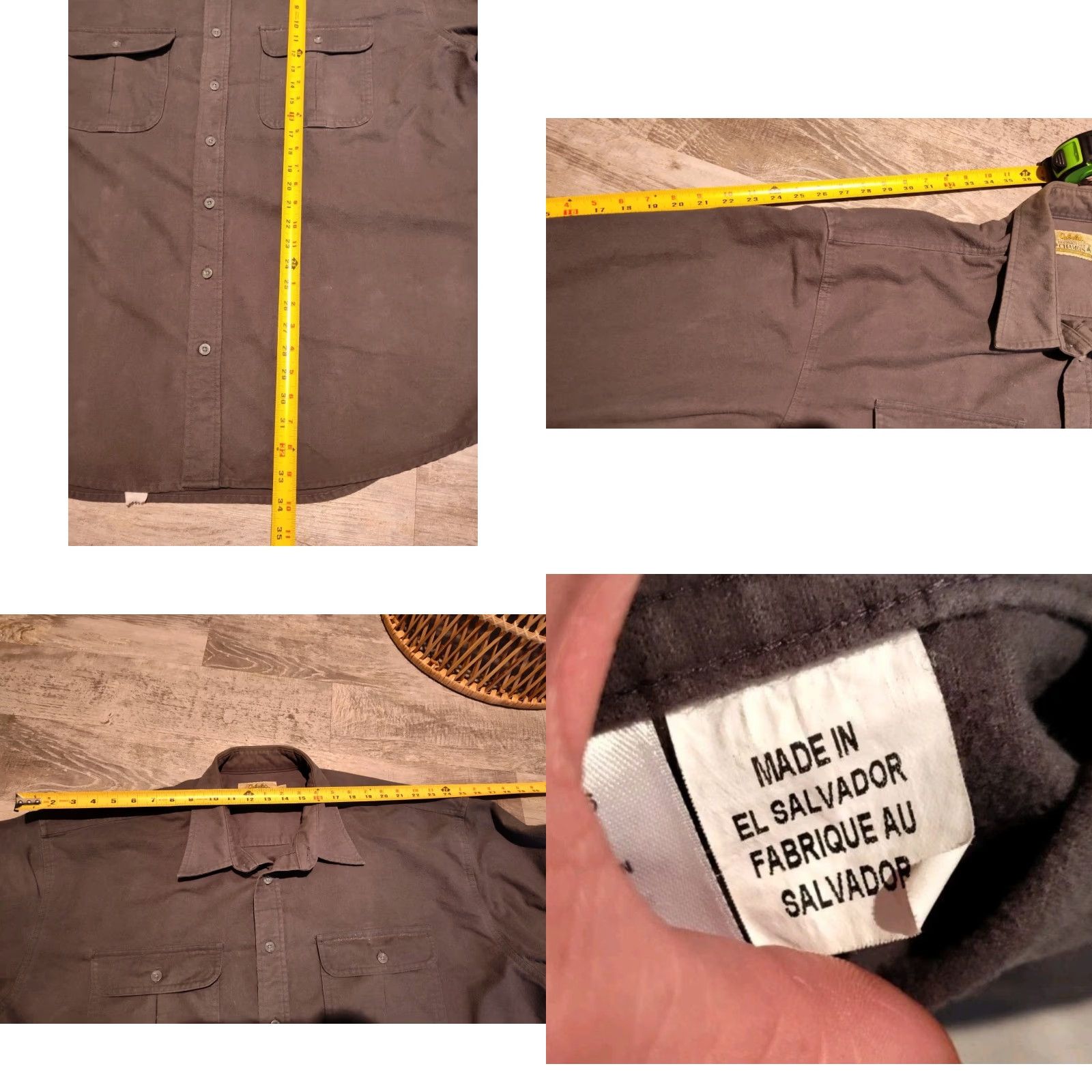 Vintage Cabela's Men’s 3XL Tall Gray Deerskin Soft Chamois Long Sleeve Button-Up Shirt, Casual Outdoor Workwear Size US XXL / EU 58 / 5 - 8 Thumbnail