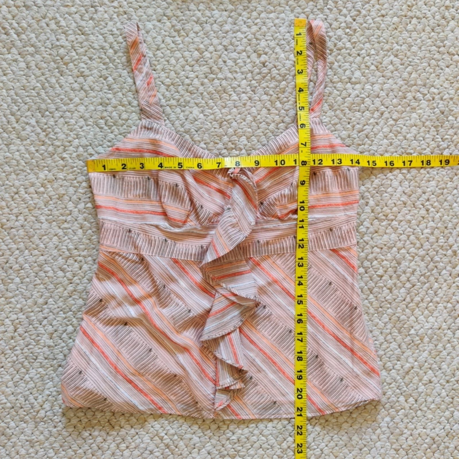 Loft Ann Taylor LOFT ruffle cotton tank top sz 2P Size XS / US 0-2 / IT 36-38 - 4 Thumbnail