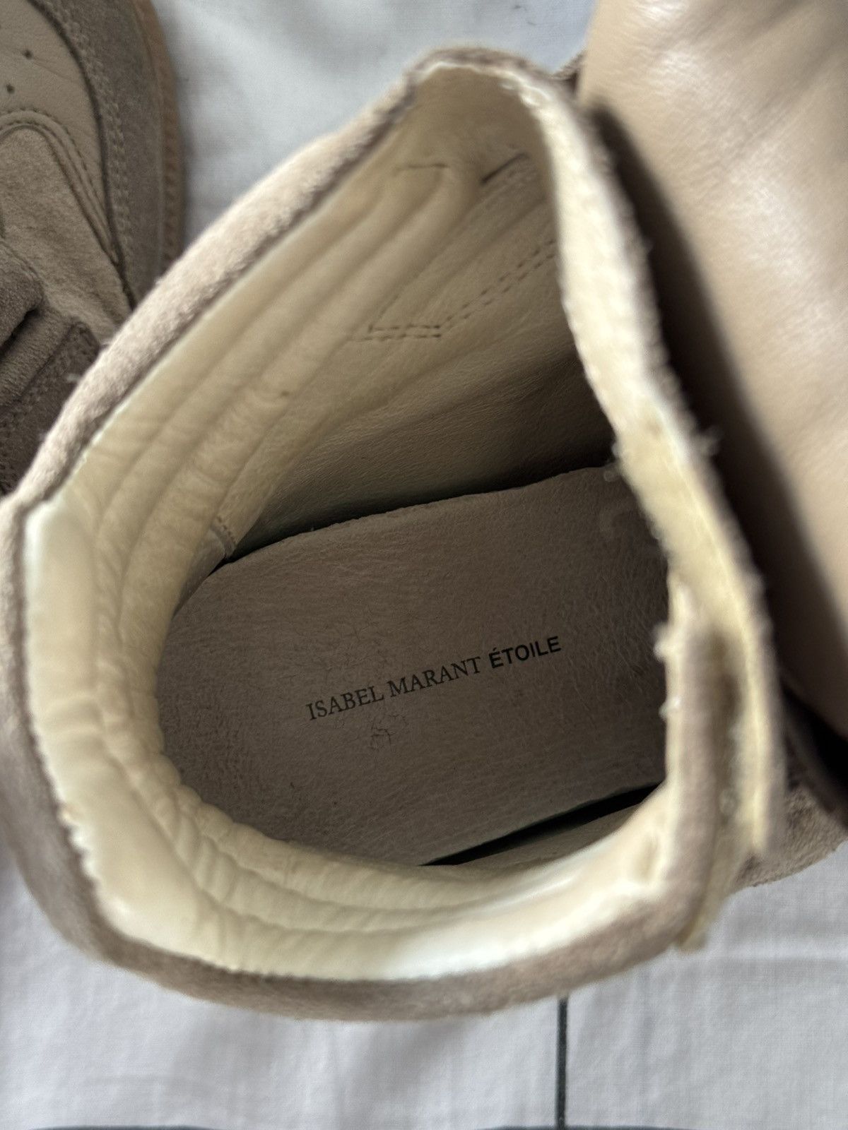 Isabel Marant Isabel Marant Bekett sneakers shoes Washed Biege Suede Wedge Size US 6 / IT 36 - 20 Thumbnail