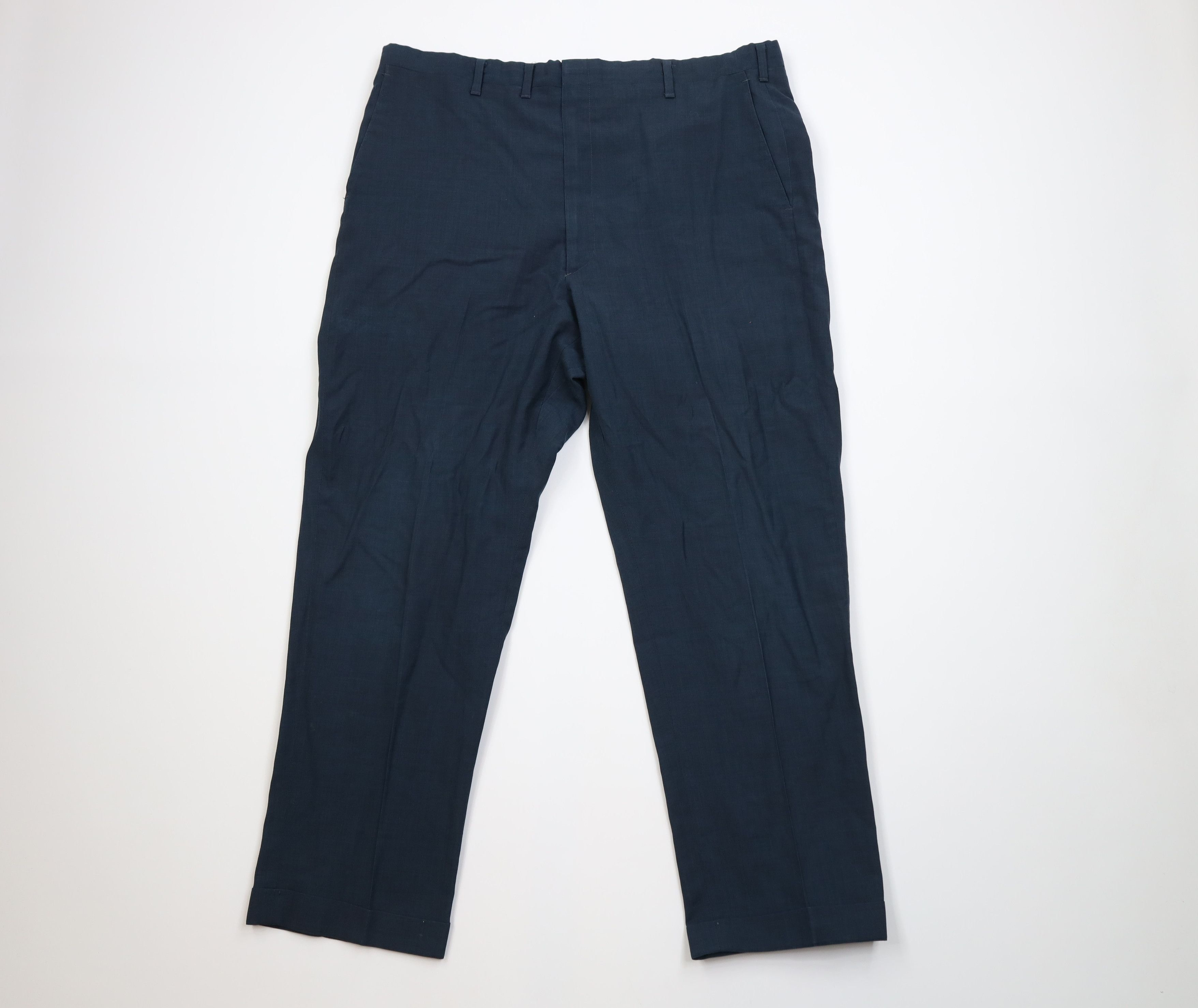 Vintage Vintage 50s Streetwear Lightweight Worsted Wool Pants USA Size US 38 / EU 54 - 1 Thumbnail