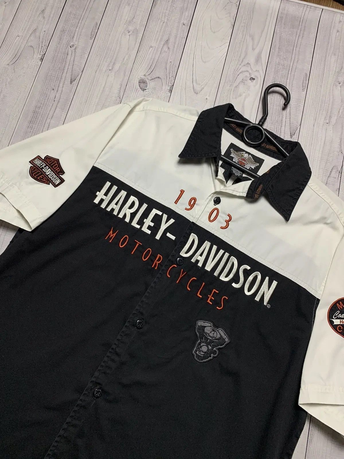 Vintage Harley Davidson Shirt Moto big logo size M