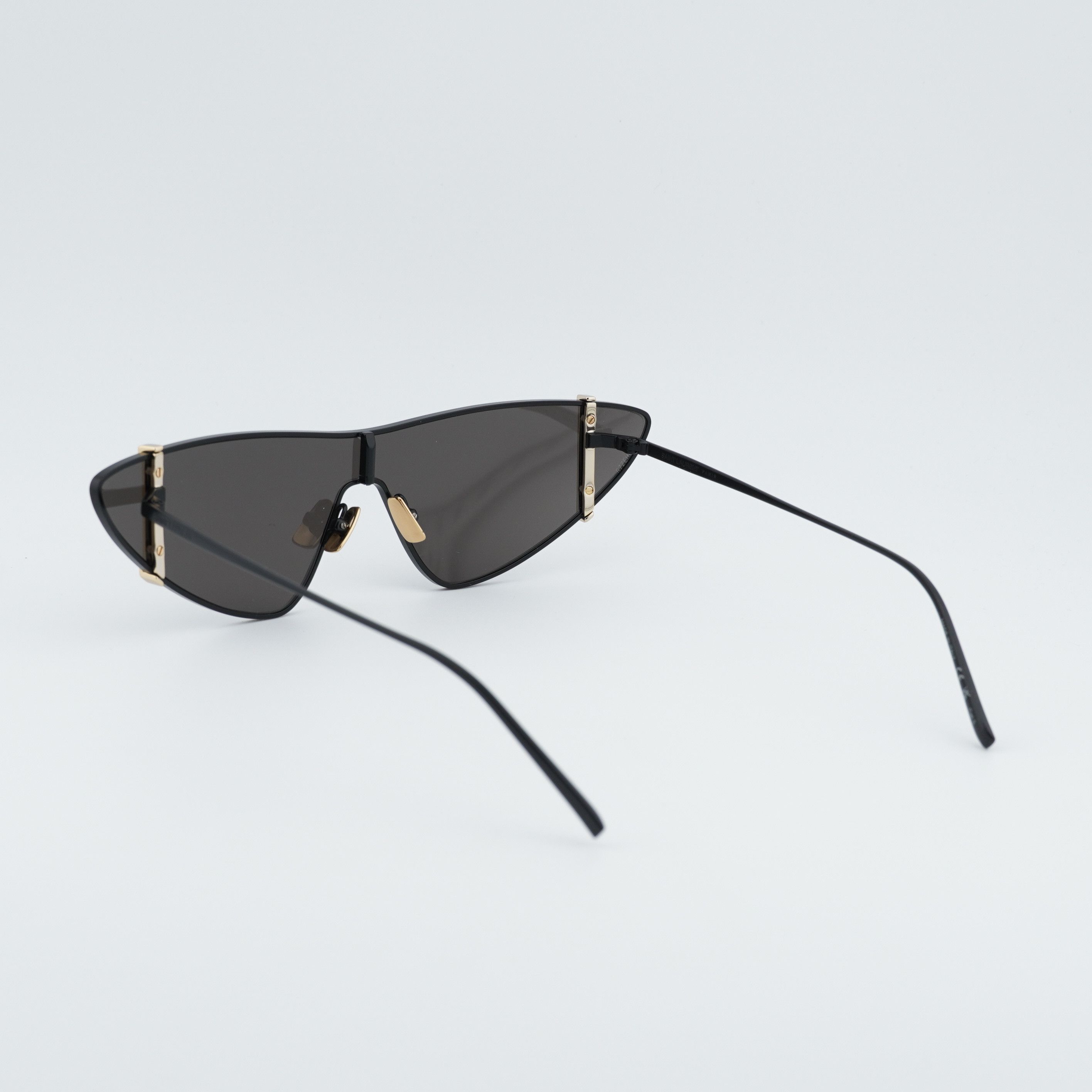 Saint Laurent Paris Saint Laurent SL536 001 Sunglasses Black Rimless Shield Fram Size ONE SIZE - 7 Thumbnail