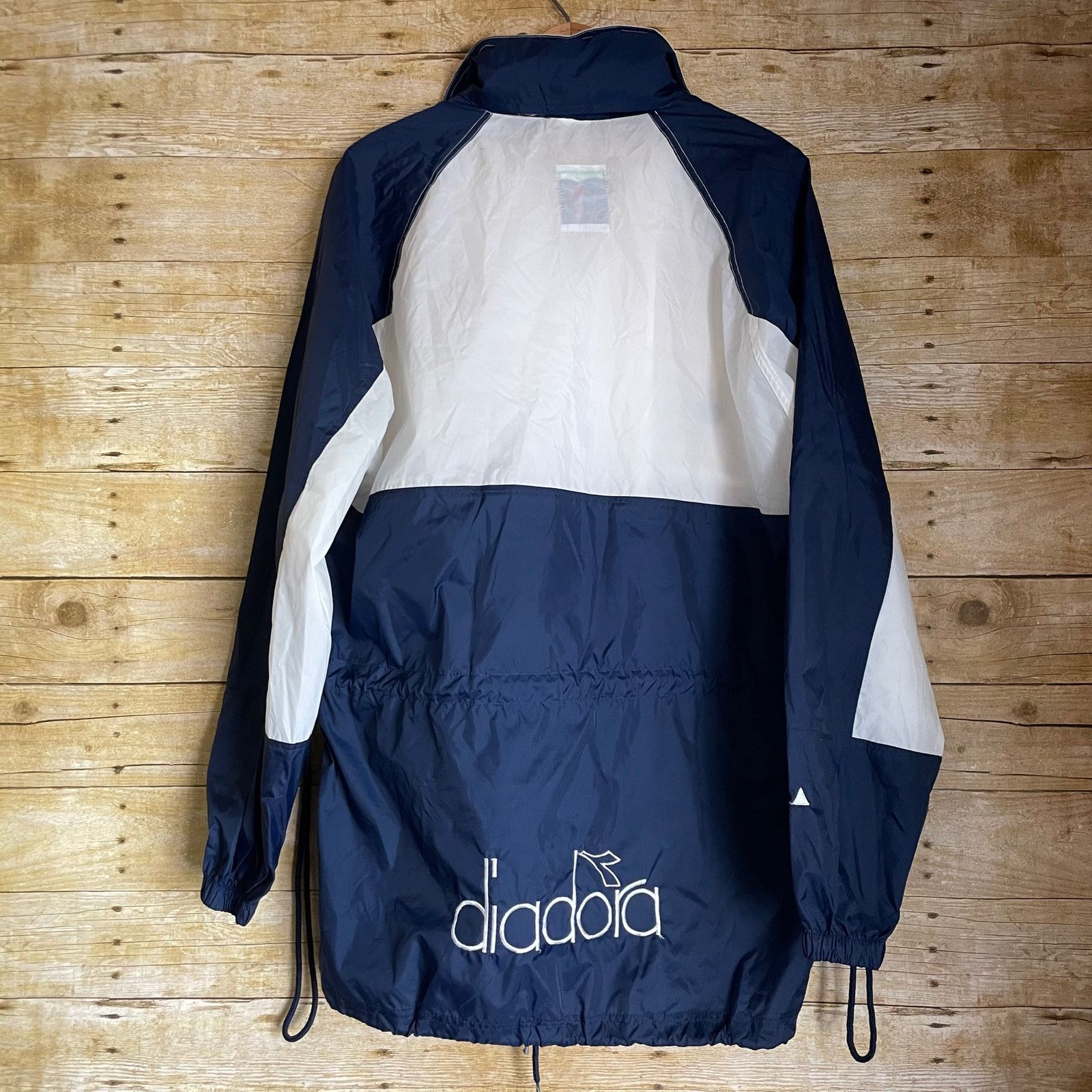 Diadora Diadora Soccer Vintage Blue & White Windbreaker Jacket Size US M / EU 48-50 / 2 - 8 Thumbnail