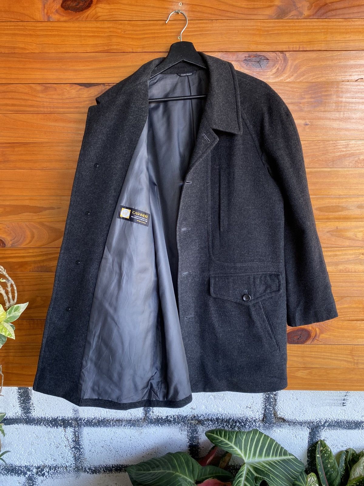 Japanese Brand Field House Cashmere Blend Wool Coat Dark Grey Outerwear Size US M / EU 48-50 / 2 - 15 Thumbnail