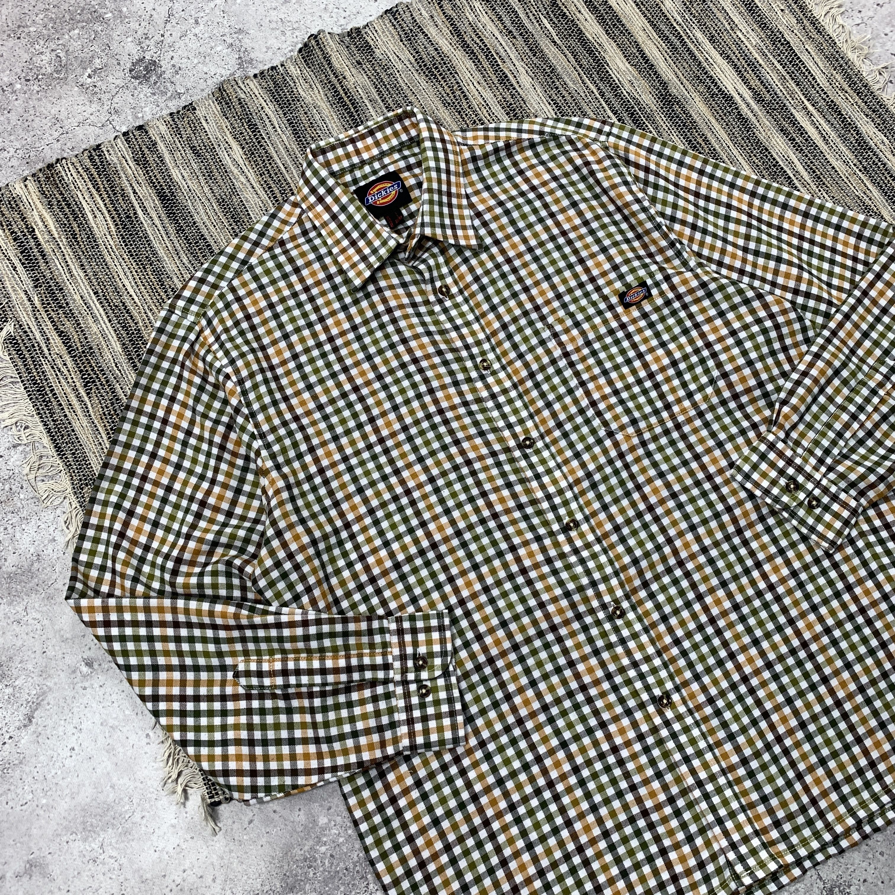 Dickies Vintage Dickies 90s Checkered Flannel Button Up Shirt L Size US L / EU 52-54 / 3 - 2 Thumbnail