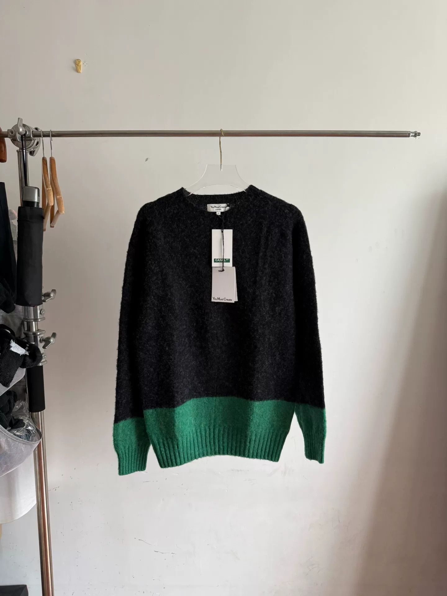 YMC YMC Black Green Mohair Sweater Size US L / EU 52-54 / 3 - 1 Thumbnail