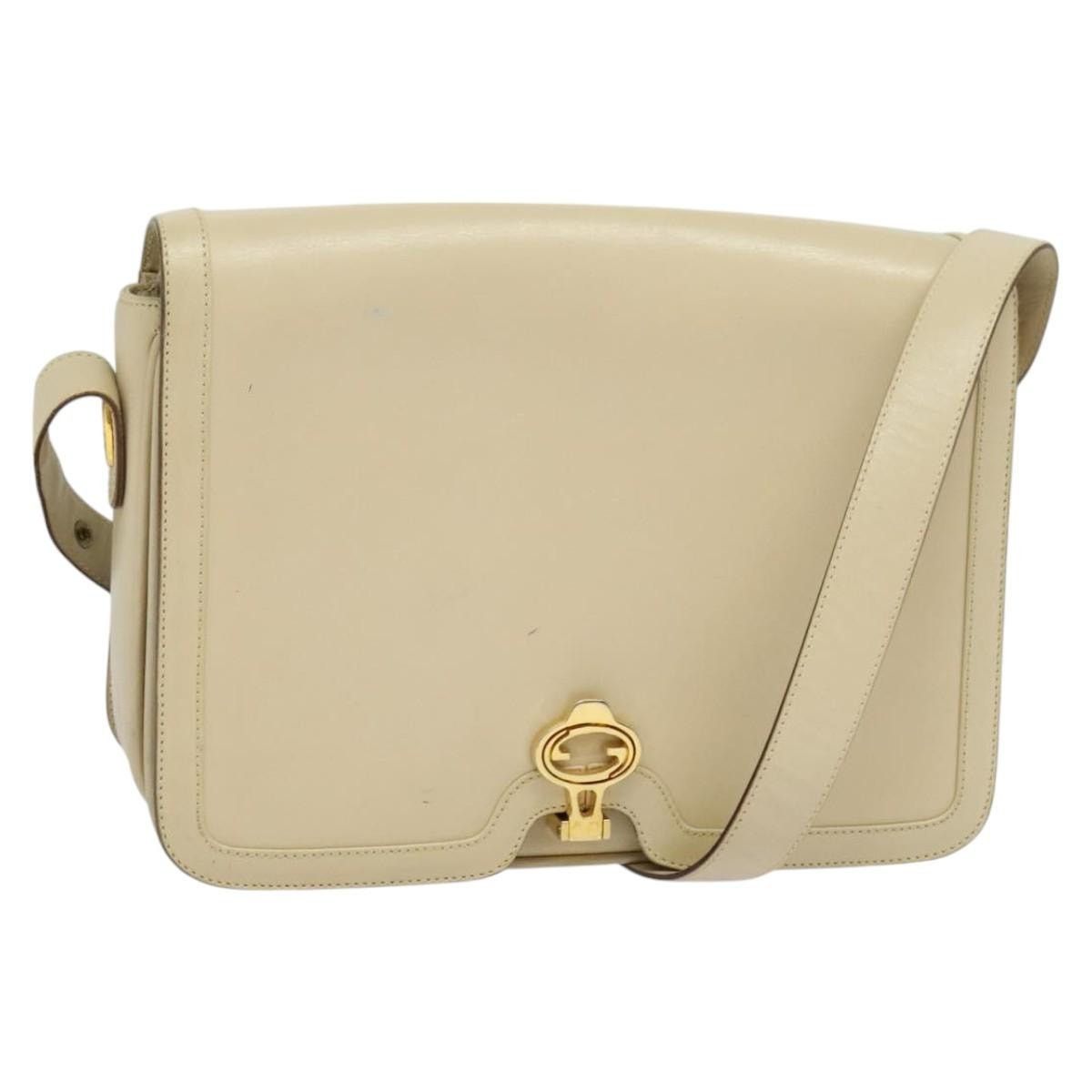 Gucci Shoulder Bag Leather Beige, Women's