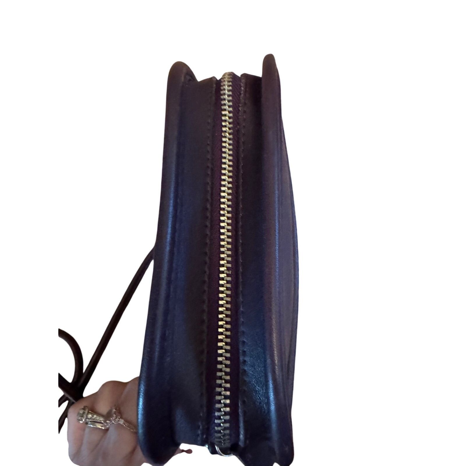 Coach RARE Vintage Coach Abbie Zip Crossbody – Dark Purple Leather Size ONE SIZE - 7 Thumbnail