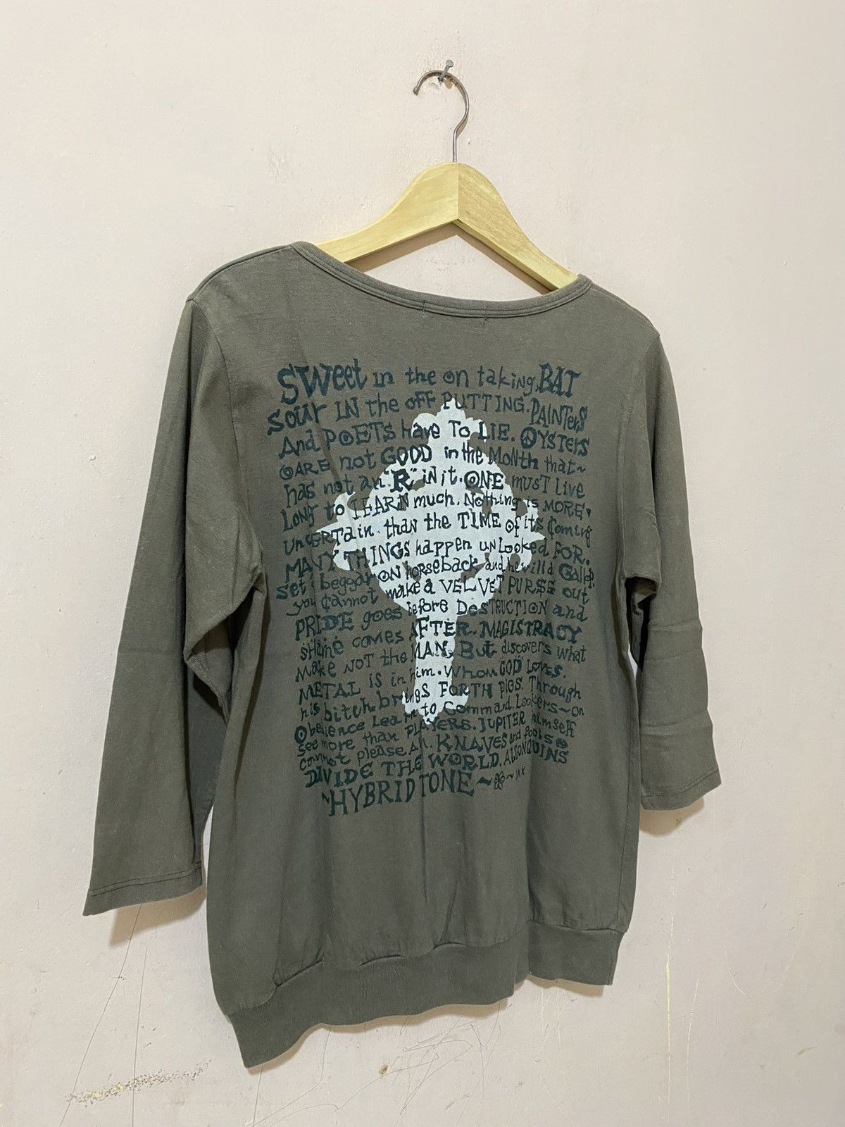 Japanese Brand Algonquins Poem Crossover Cardigan Size ONE SIZE - 2 Thumbnail