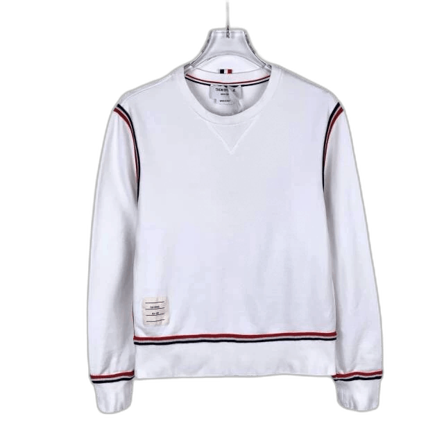 Thom Browne Thom Browne White Long Sleeve Sweatshirt Size M / US 6-8 / IT 42-44 - 1 Thumbnail