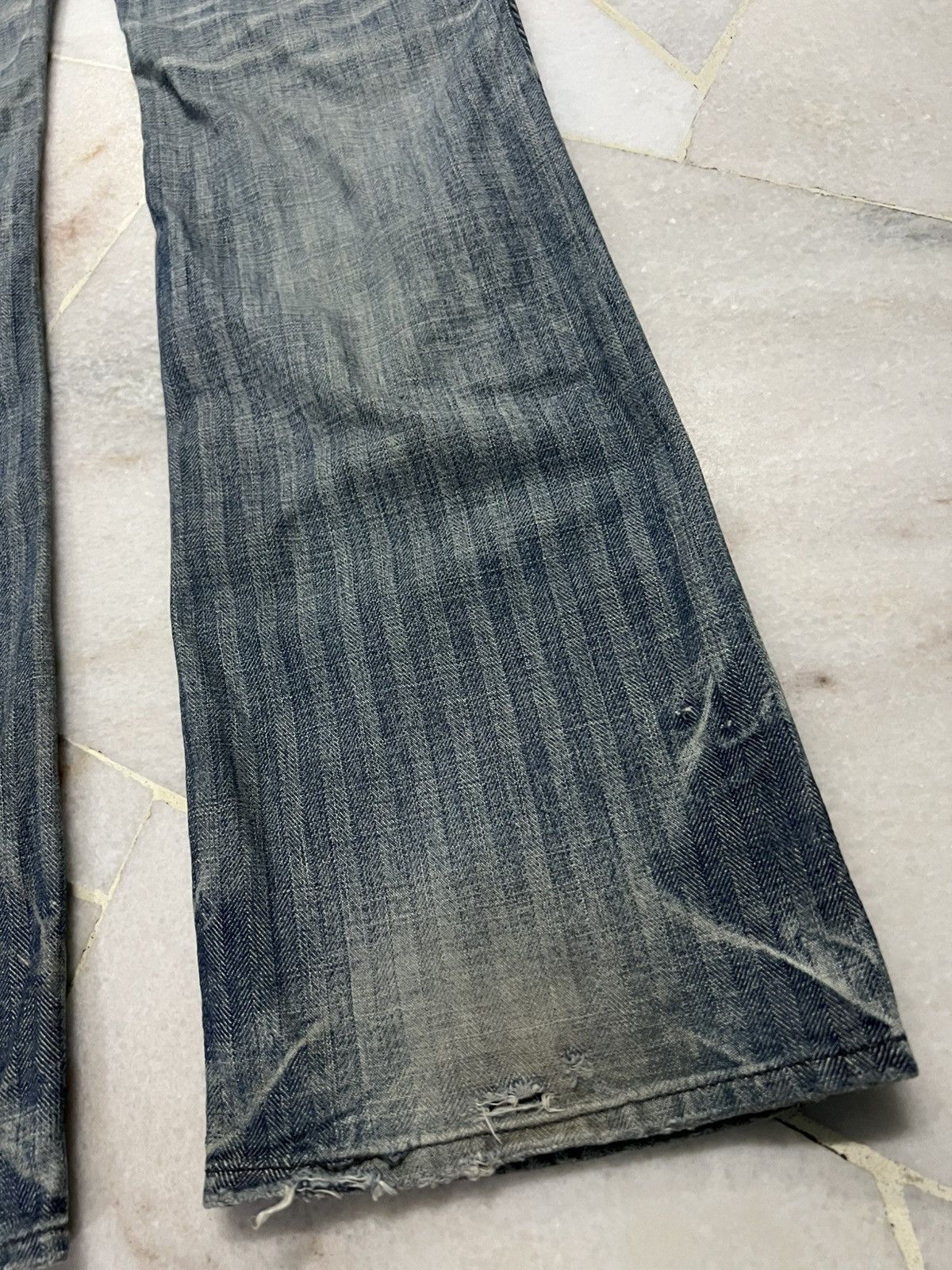 If Six Was Nine 💥Flare💥Roar Love & Peace Stripe Jeans Size US 29 - 15 Thumbnail