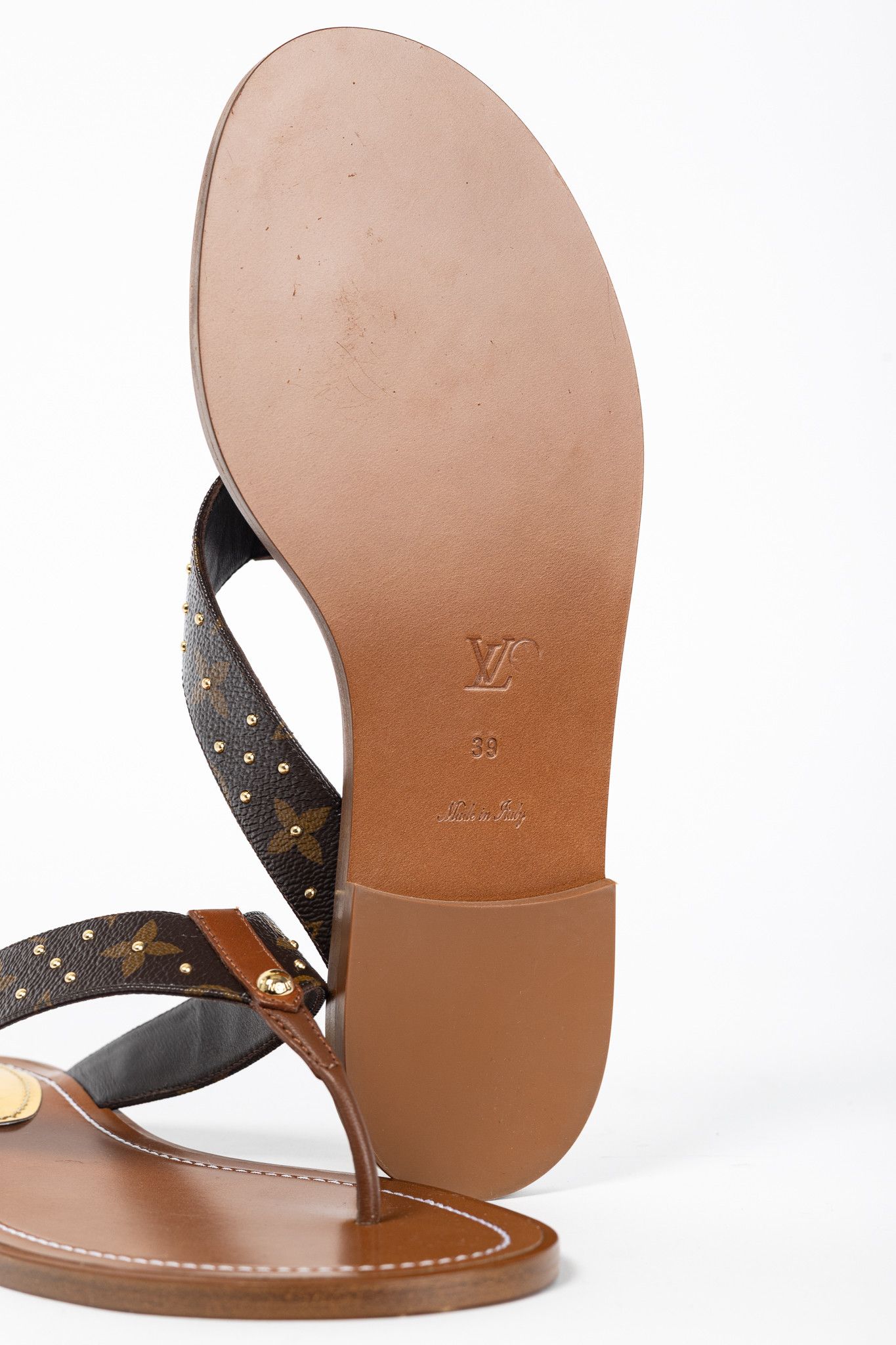 Louis Vuitton Louis Vuitton Sunny Monogram Studded Flat Thong Sandals Size US 8.5 / IT 38.5 - 6 Thumbnail