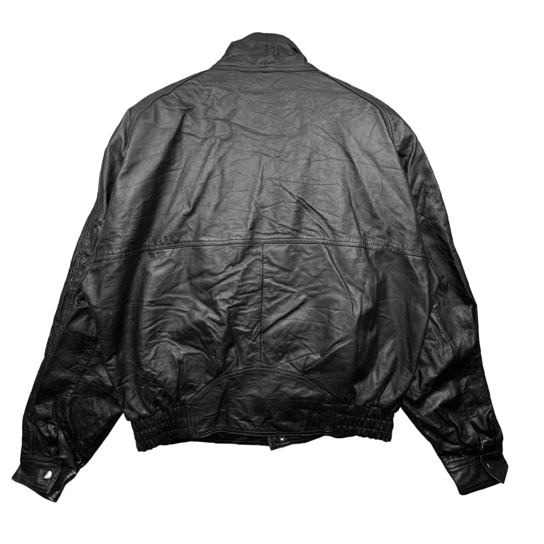 Ben Sherman VINTAGE Bermans Leather Moto Jacket Mens Large Long Black Lined Rider Jacket Size US L / EU 52-54 / 3 - 2 Thumbnail