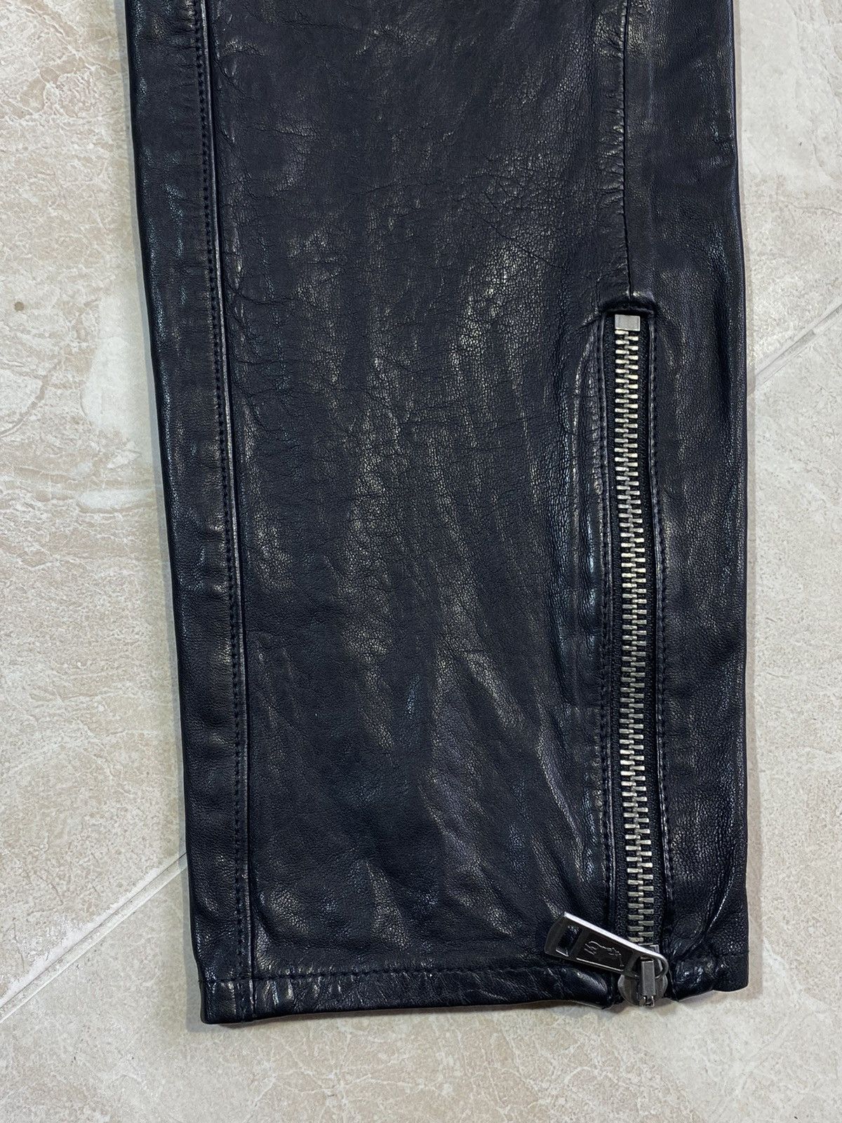 Polo Ralph Lauren Polo Ralph Lauren Women’s Leather Biker Pants Avant Garde Size 34" / US 12 / IT 48 - 9 Thumbnail