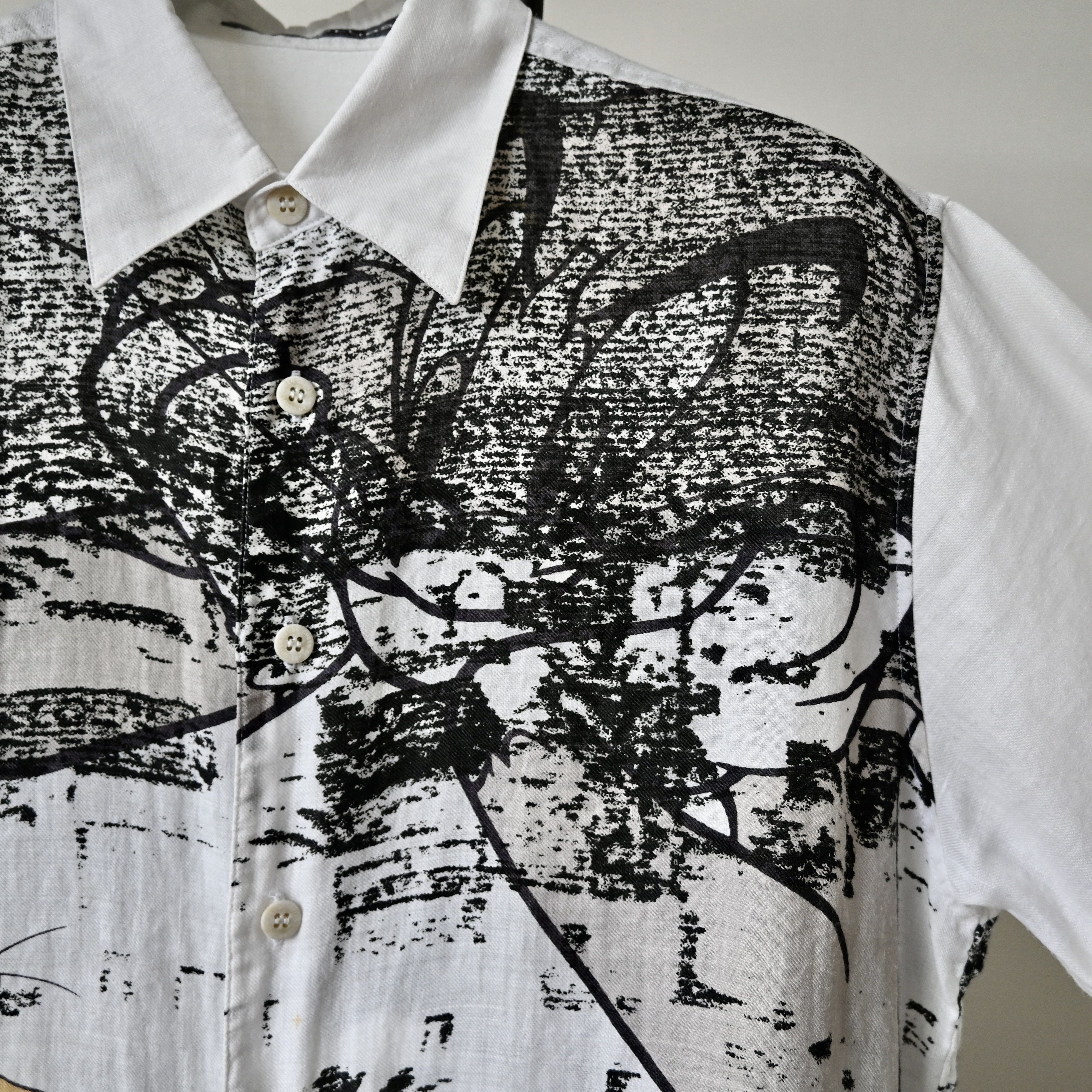Japanese Brand 2000s GREEN CLUBS double silkscreened TOM&JERRY linen shirt Size US M / EU 48-50 / 2 - 6 Thumbnail