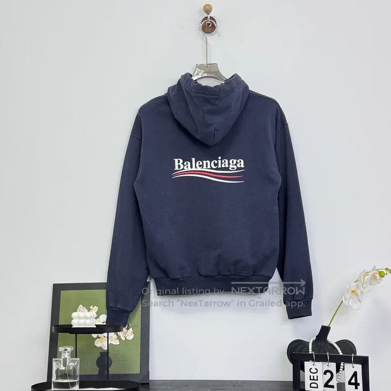 Balenciaga Balenciaga Navy Coke Hoodie Size US S / EU 44-46 / 1 - 3 Thumbnail