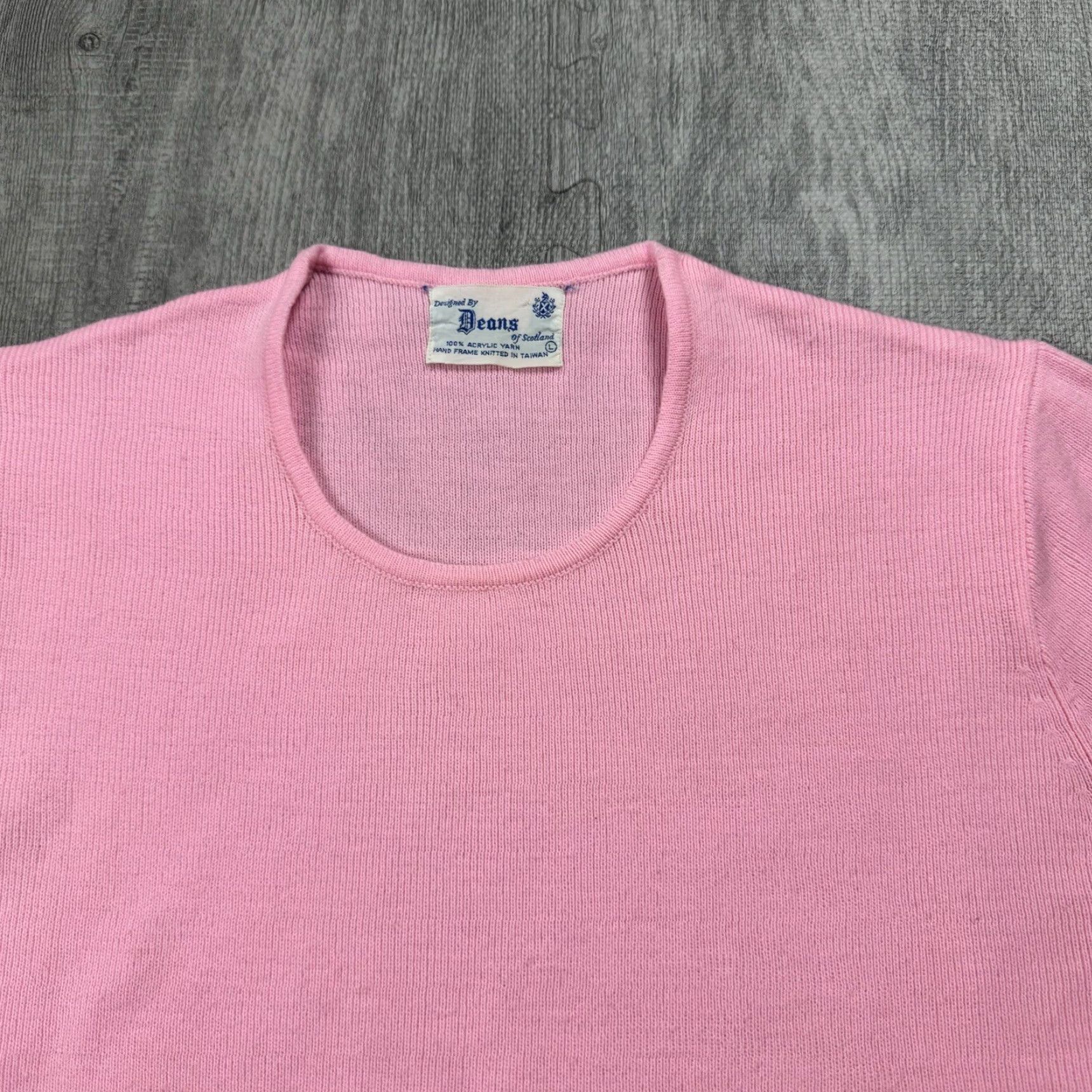 Pinko Vintage Deans of Scotland Women’s Pink Preppy Long Sleeve Knit Sweater Size Large Size L / US 10 / IT 46 - 2 Thumbnail