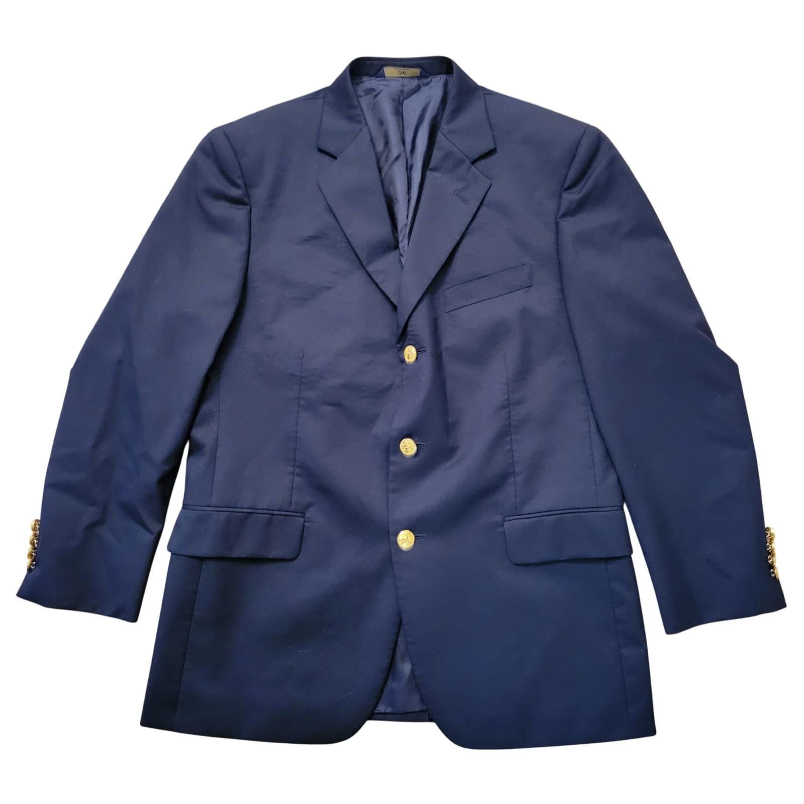 Brooks Brothers Brooks Brothers 346 Navy Blue Wool Blazer 40S Preppy Twee Size 40S - 1 Thumbnail
