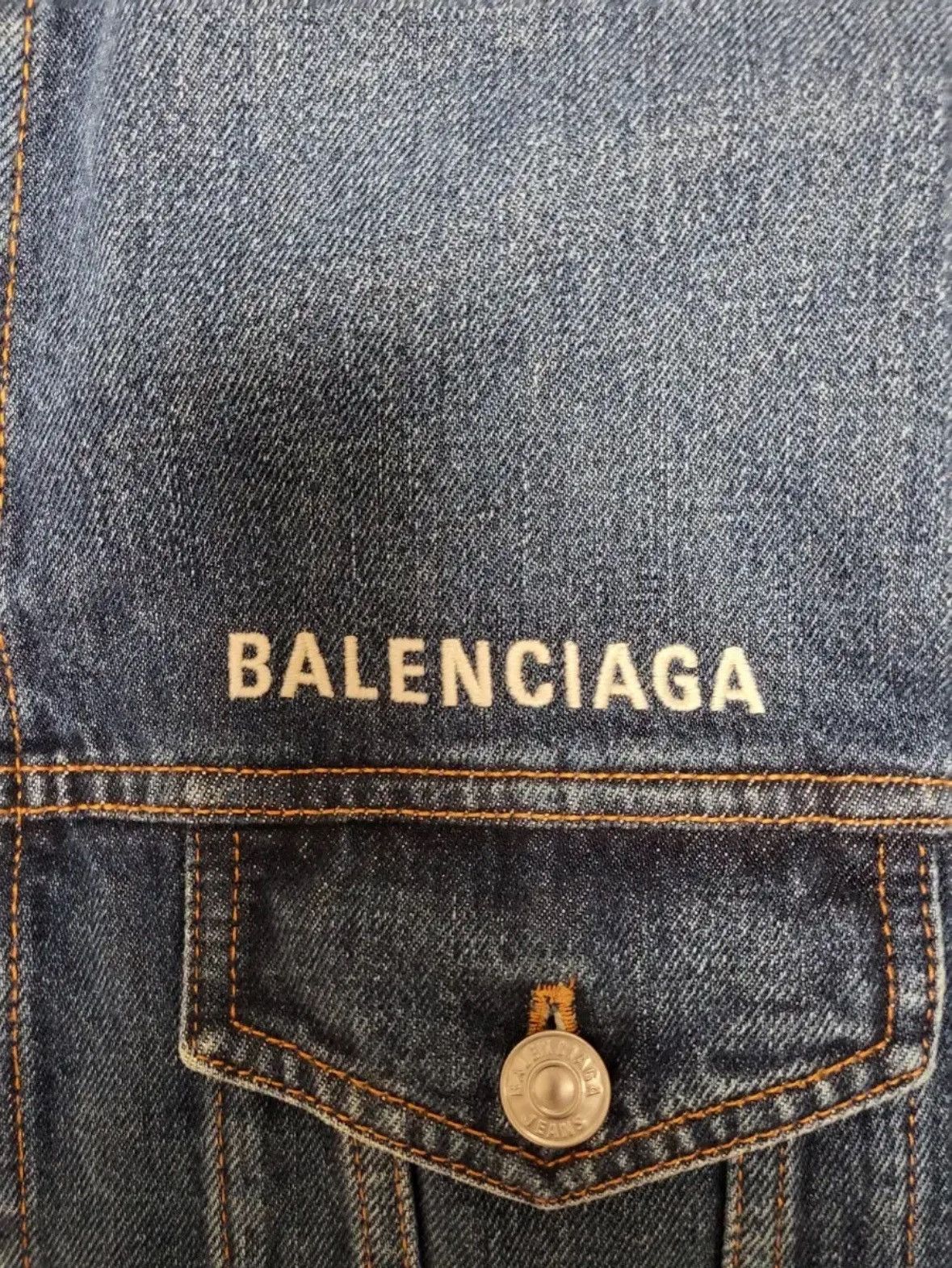 Balenciaga Balenciaga Denim Jacket Size XXS / US 00 / IT 34 - 3 Thumbnail