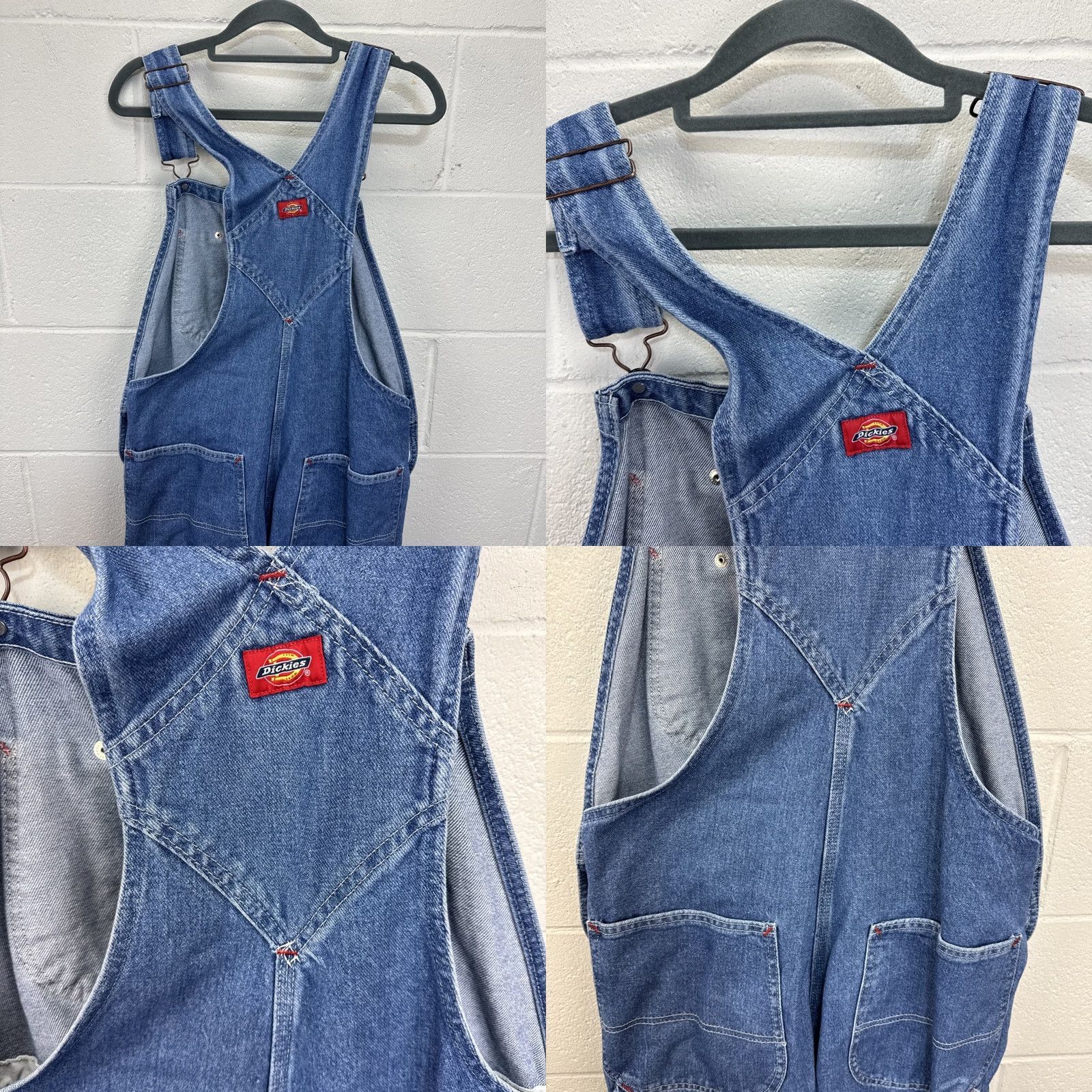 Dickies Dickies Overalls Mens 34x32 Blue Denim Bib Carpenter Workwear Utility Bib Pants Jeans 5-Pocket Size US 34 / EU 50 - 8 Thumbnail