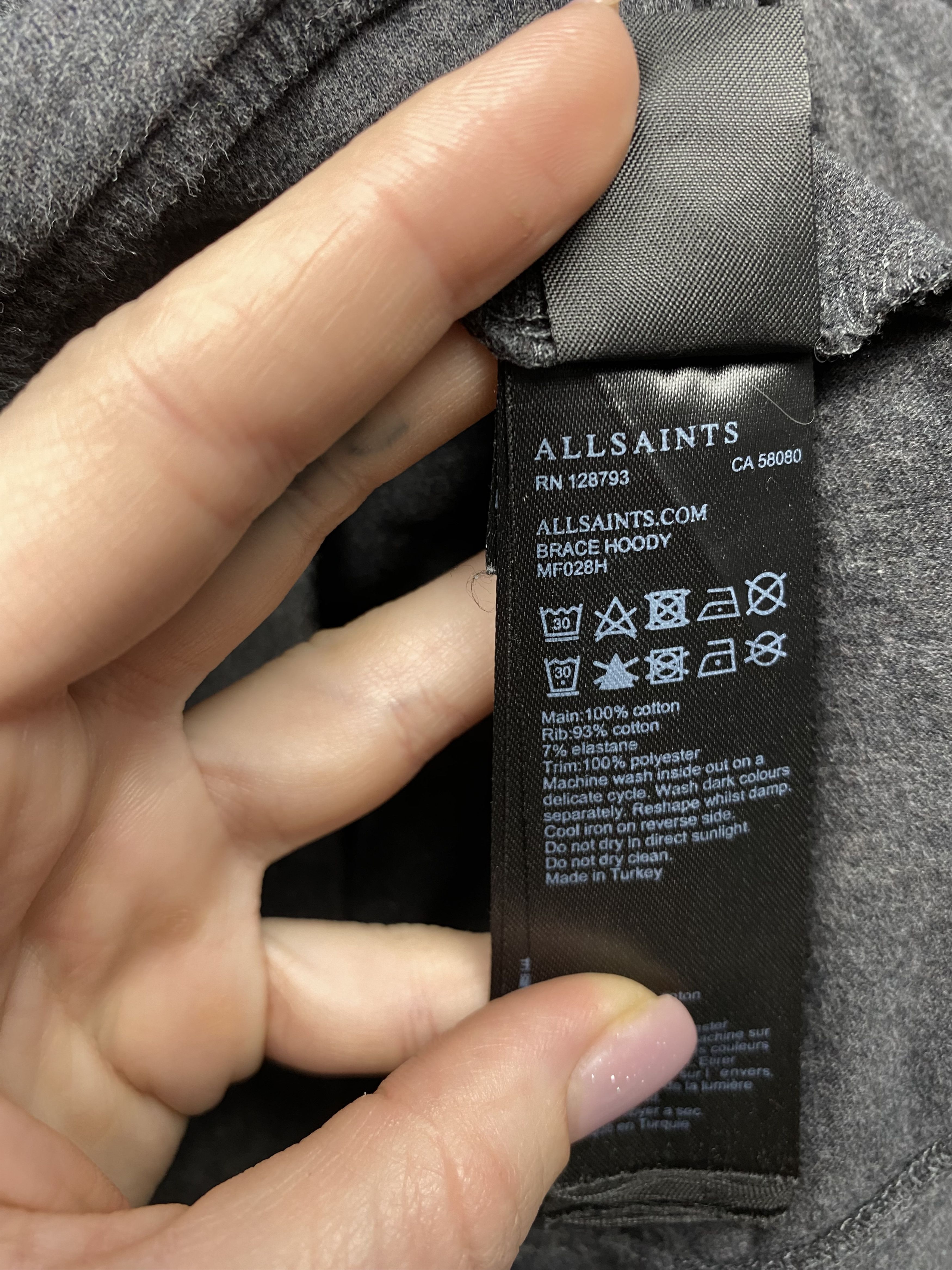 Allsaints × Vintage Allsaints Vintage Mens Brace Zip Hoodie Size US XS / EU 42 / 0 - 5 Thumbnail