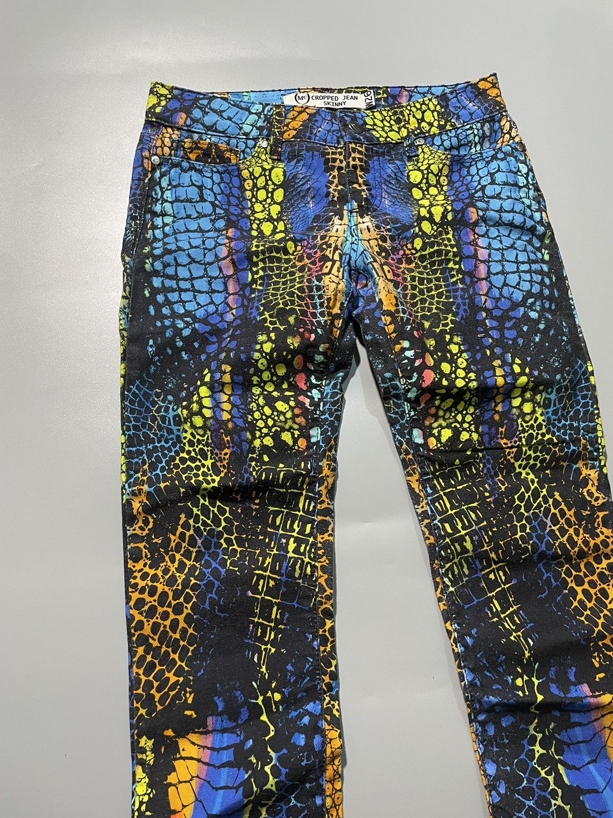 Alexander McQueen Alexander McQueen Multi Color Crocs Skin Print Jeans Size 26" / US 2 / IT 38 - 2 Thumbnail