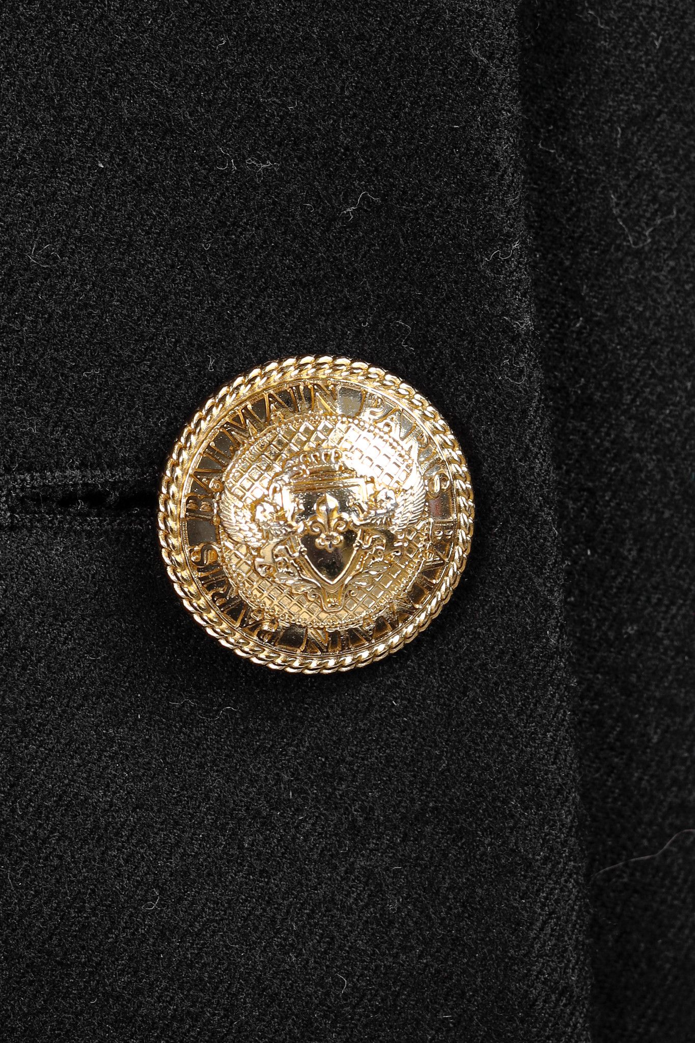 Balmain Balmain Golden Crest Button Black Wool Overcoat Size M / US 6-8 / IT 42-44 - 9 Thumbnail
