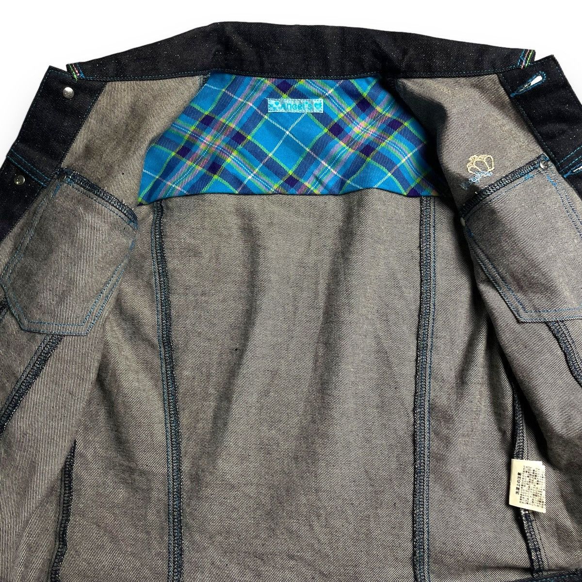 Angel Blue × Beauty Beast × Hysteric Glamour 🇯🇵 VINTAGE ANGEL BLUE GLITTER DENIM JACKET Size S / US 4 / IT 40 - 12 Thumbnail