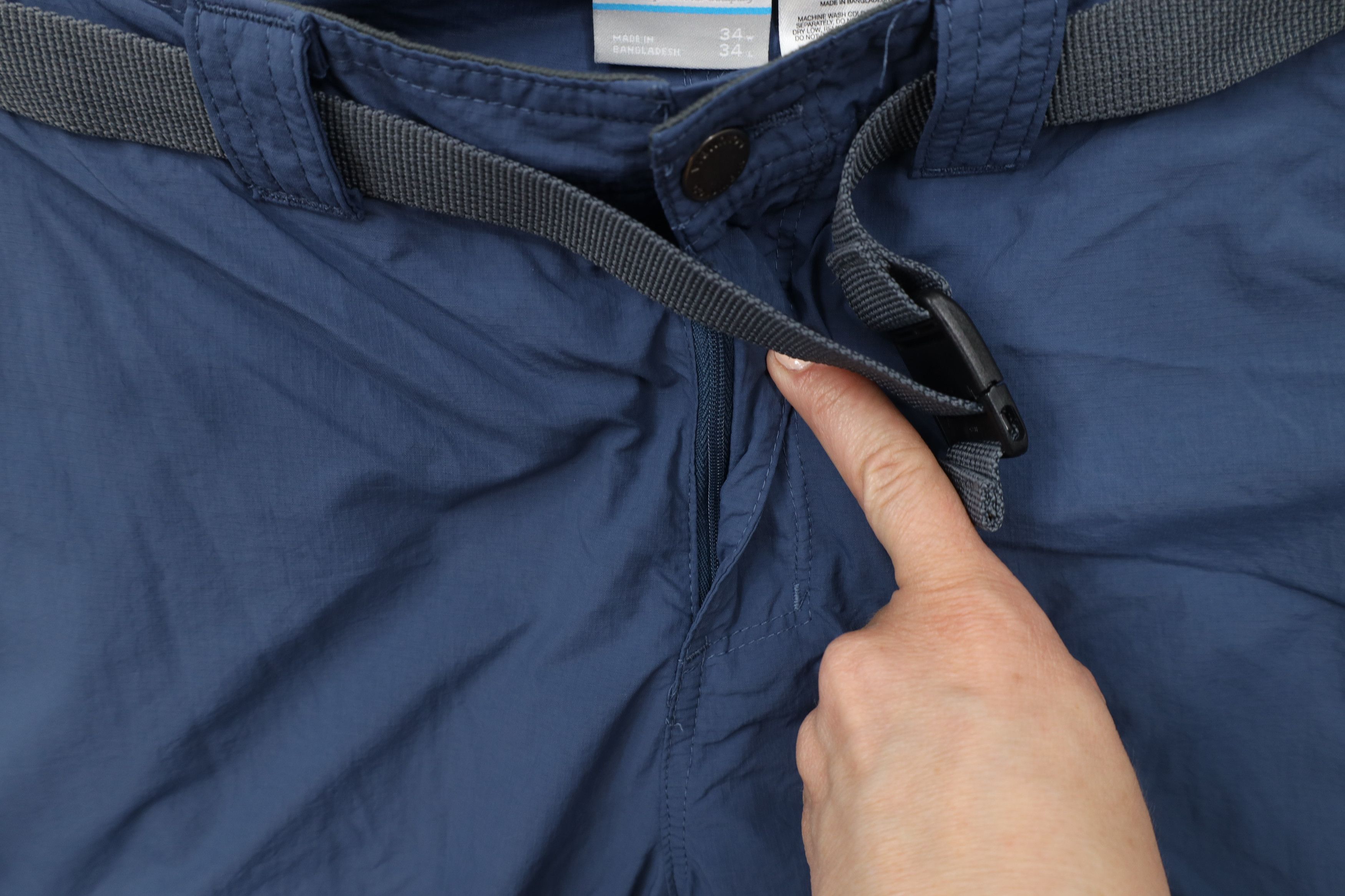 Columbia × Vintage Vintage Y2K Columbia Ripstop Wide Leg Cargo Pants Blue Nylon Size US 34 / EU 50 - 5 Thumbnail