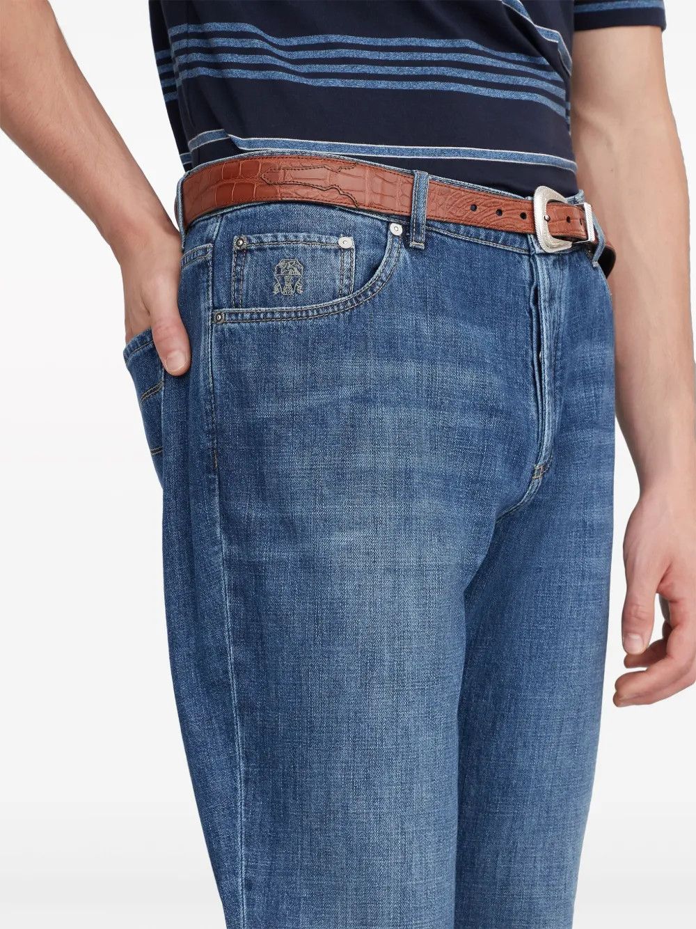 Brunello Cucinelli Denim Pants in Open Blue Size US 34 / EU 50 - 3 Thumbnail