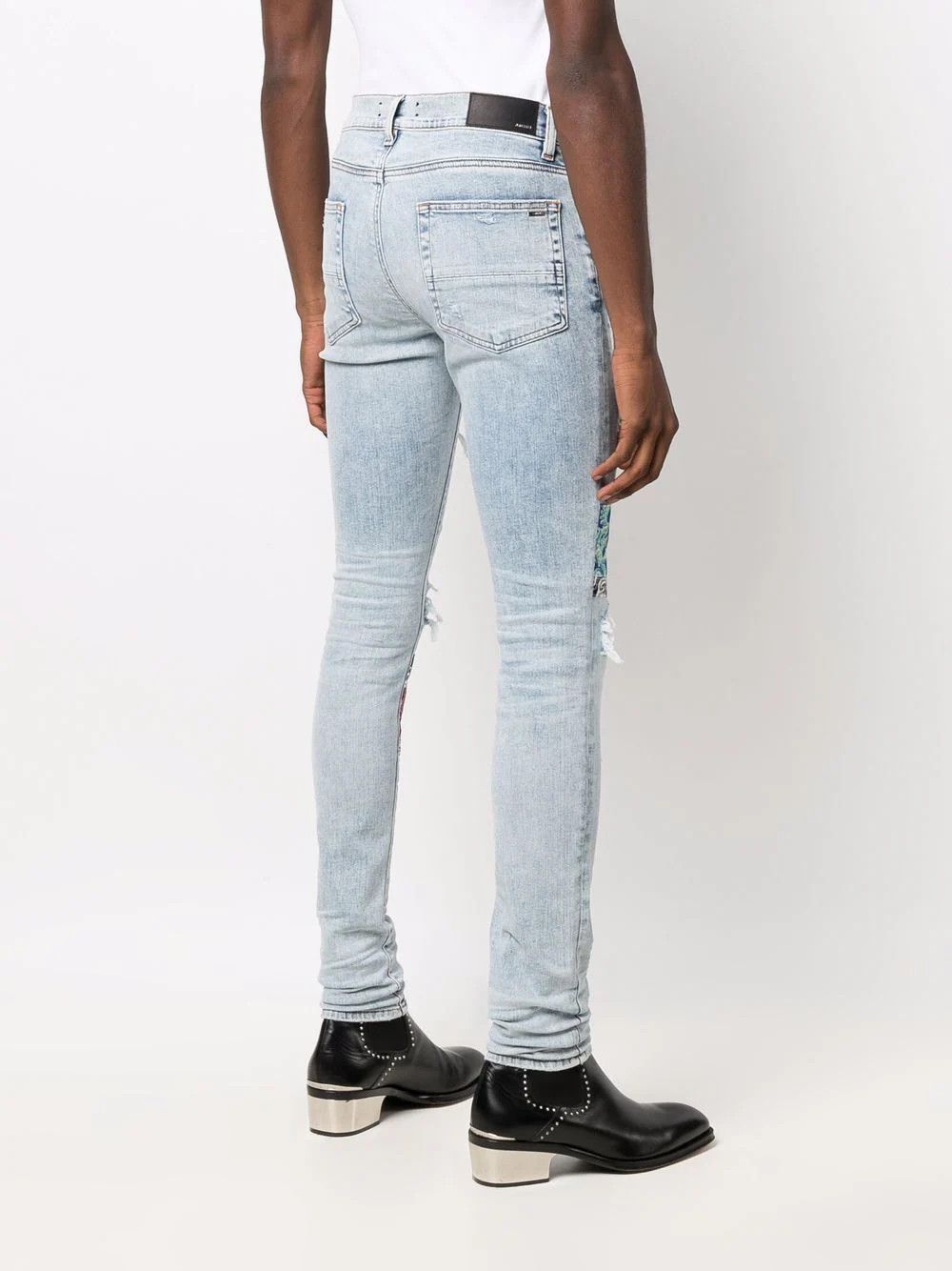 Amiri o1mle0924 Pajama Art Patch Jeans in Light Blue Size US 38 / EU 54 - 4 Thumbnail