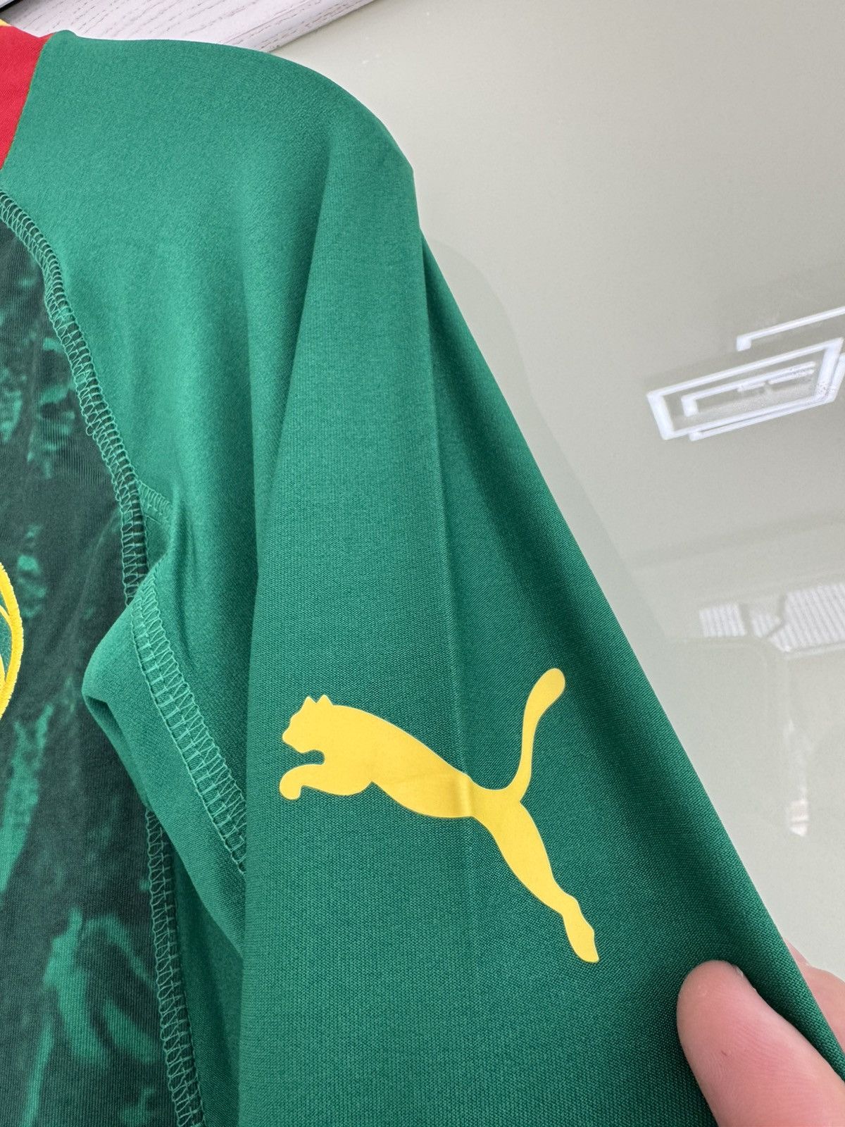 Puma Cameroon 2012-2013 Home Soccer Player Issue Jersey Kit Shirt Size US M / EU 48-50 / 2 - 9 Thumbnail