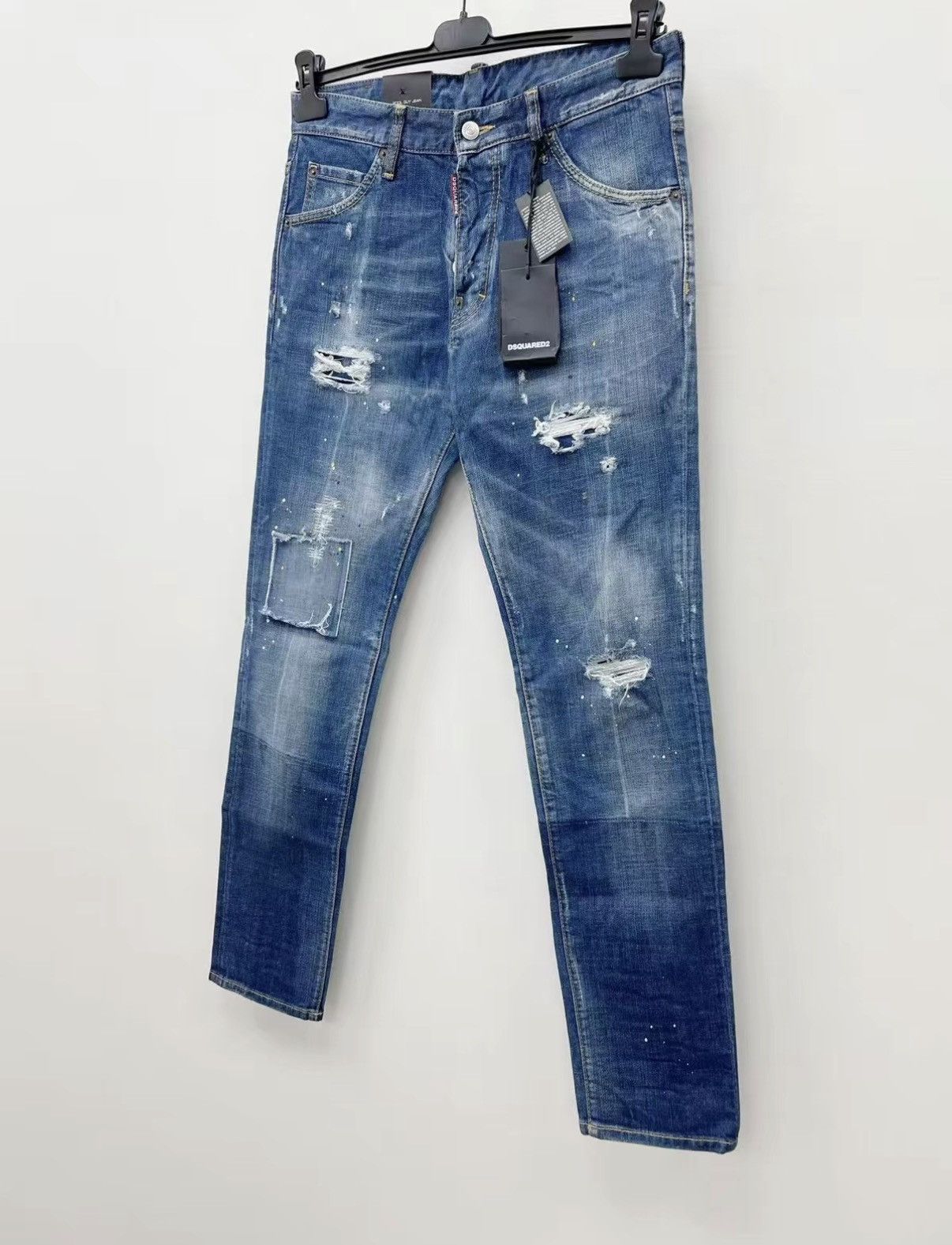 Dsquared2 DSQUARED2 D2 Stretch Washed Distressed Patchwork Jeans J30 Size US 32 / EU 48 - 1 Thumbnail
