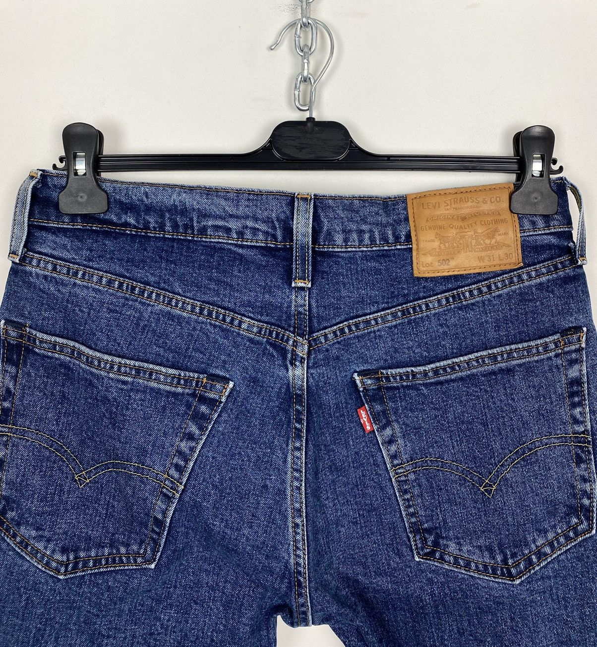 Levi's Levi’s Premium 502 W31 L30 Big E Denim Jeans Blue Size US 31 - 2 Thumbnail