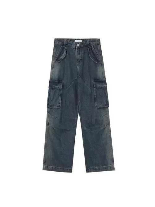 Japanese Brand × Jean Vintage washed pocket cargo jeans Size US 32 / EU 48 - 4 Thumbnail