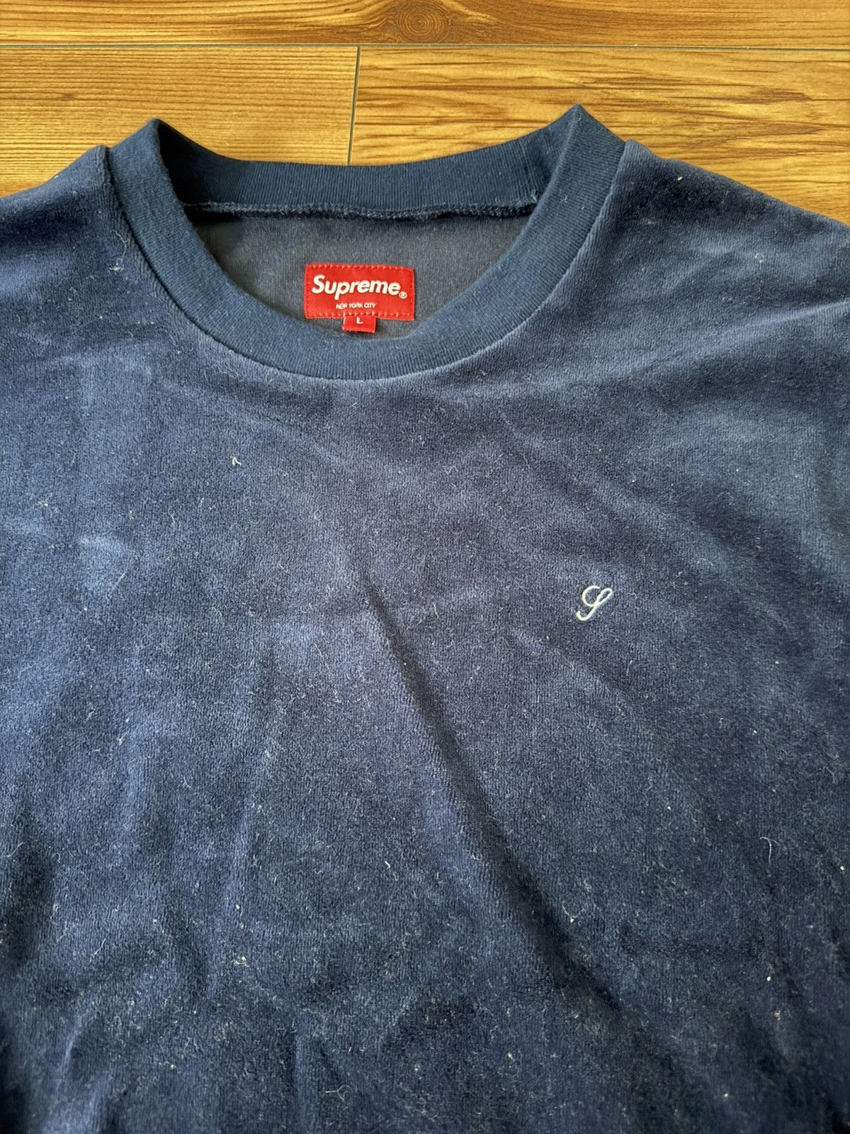 Supreme Supreme Velour Crewneck Size US L / EU 52-54 / 3 - 3 Thumbnail