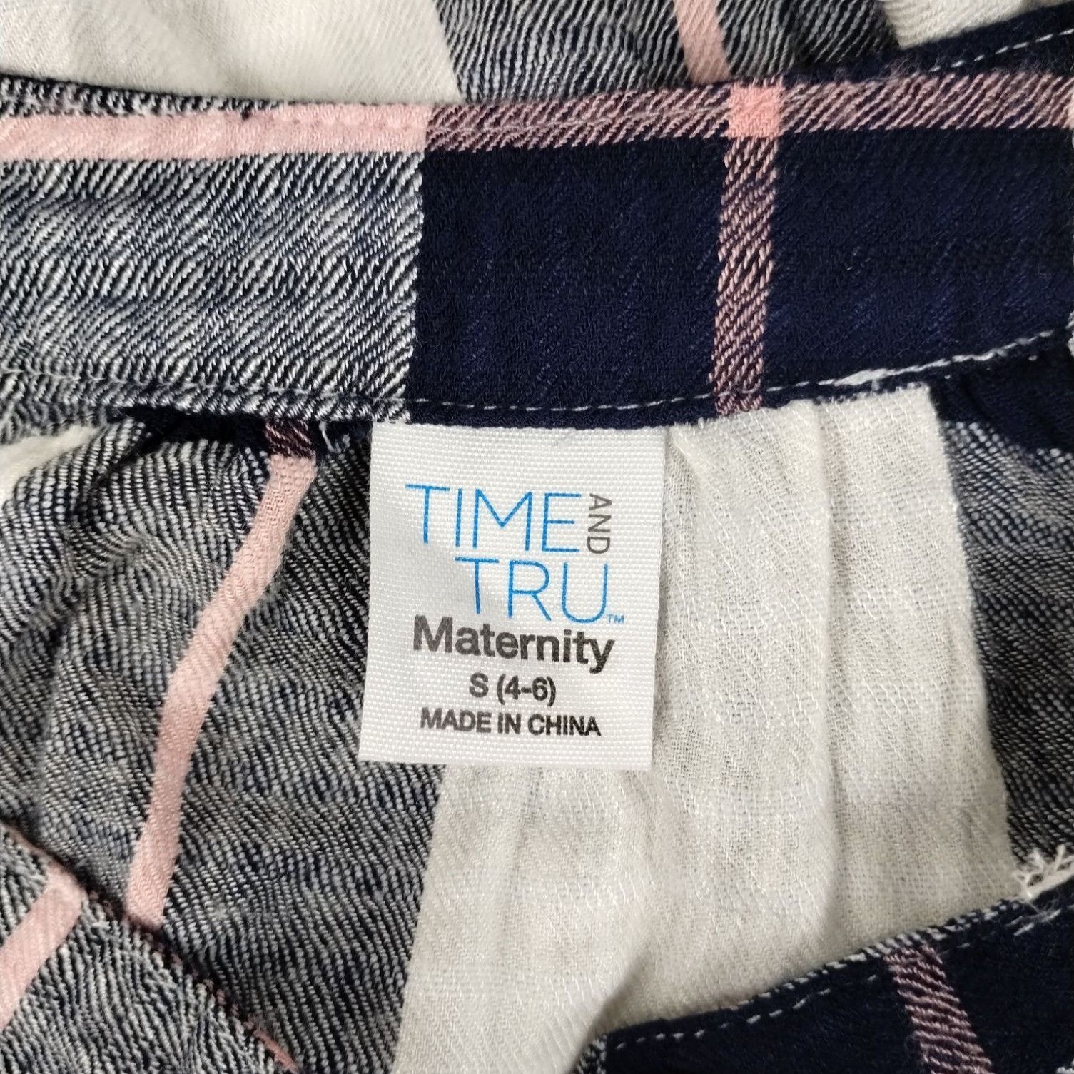 Other Time and Tru Maternity Misses Small Woven Button Up Top Blu Size S / US 4 / IT 40 - 7 Thumbnail