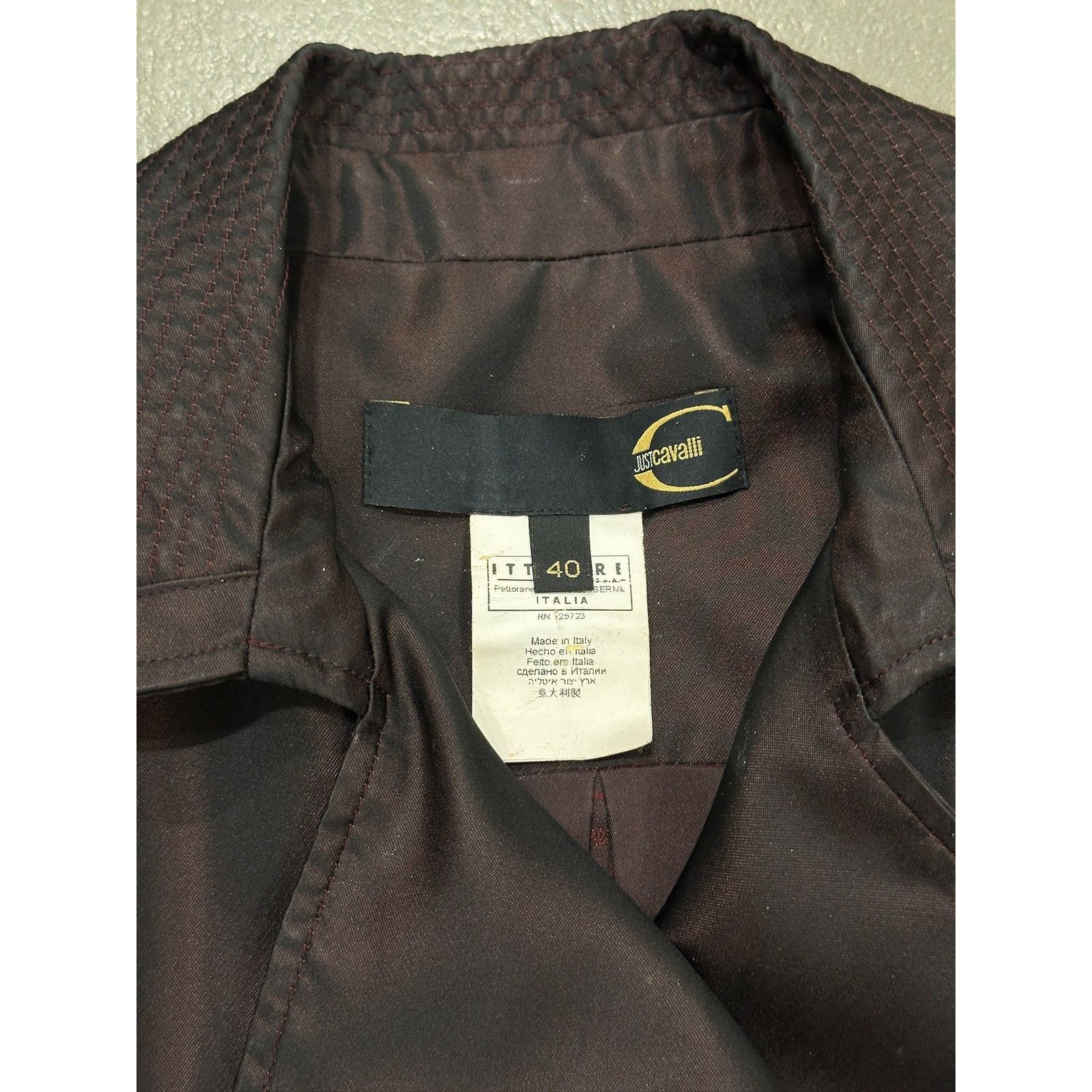 Roberto Cavalli 2000s Cavalli iridescent cropped jacket Size US XXS / EU 40 - 6 Thumbnail
