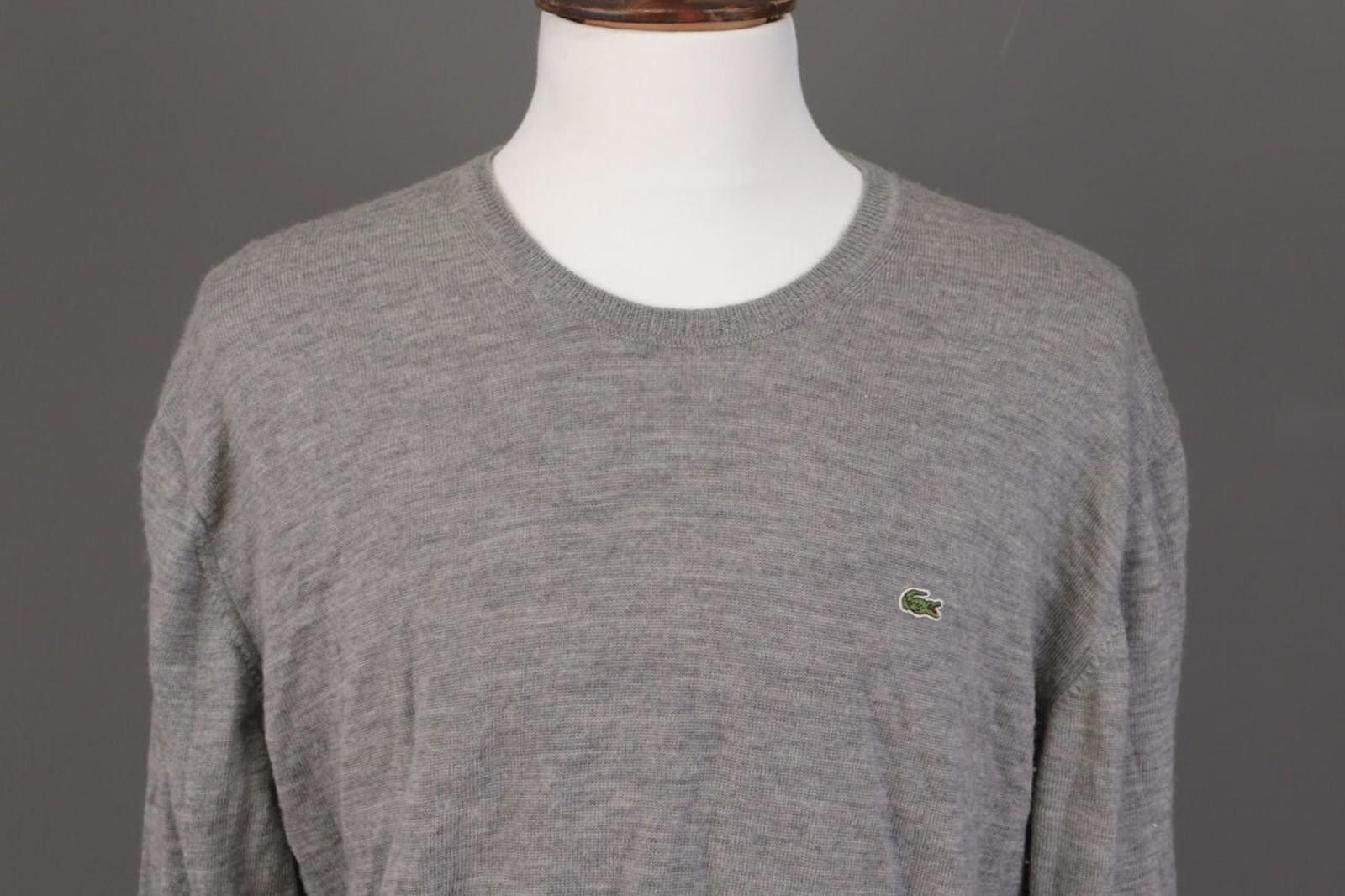 Lacoste Lacoste Gray Wool Knit Cewq Neck Long Sleeve Sweater Size 7 Size US M / EU 48-50 / 2 - 4 Thumbnail